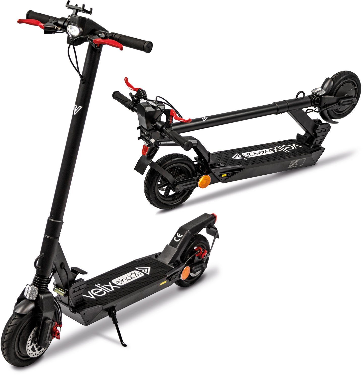 velix E-Scooter E-Kick 20, V. 2021, 20 km/h, (mit Schutzblechen), bis zu 40 km Reichweite