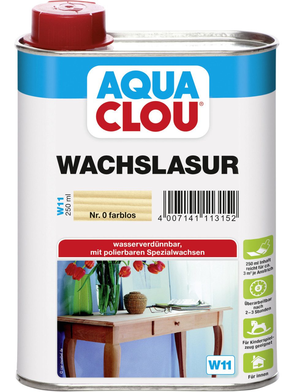Aqua Clou Lasur Aqua Clou Wachslasur 250 ml farblos