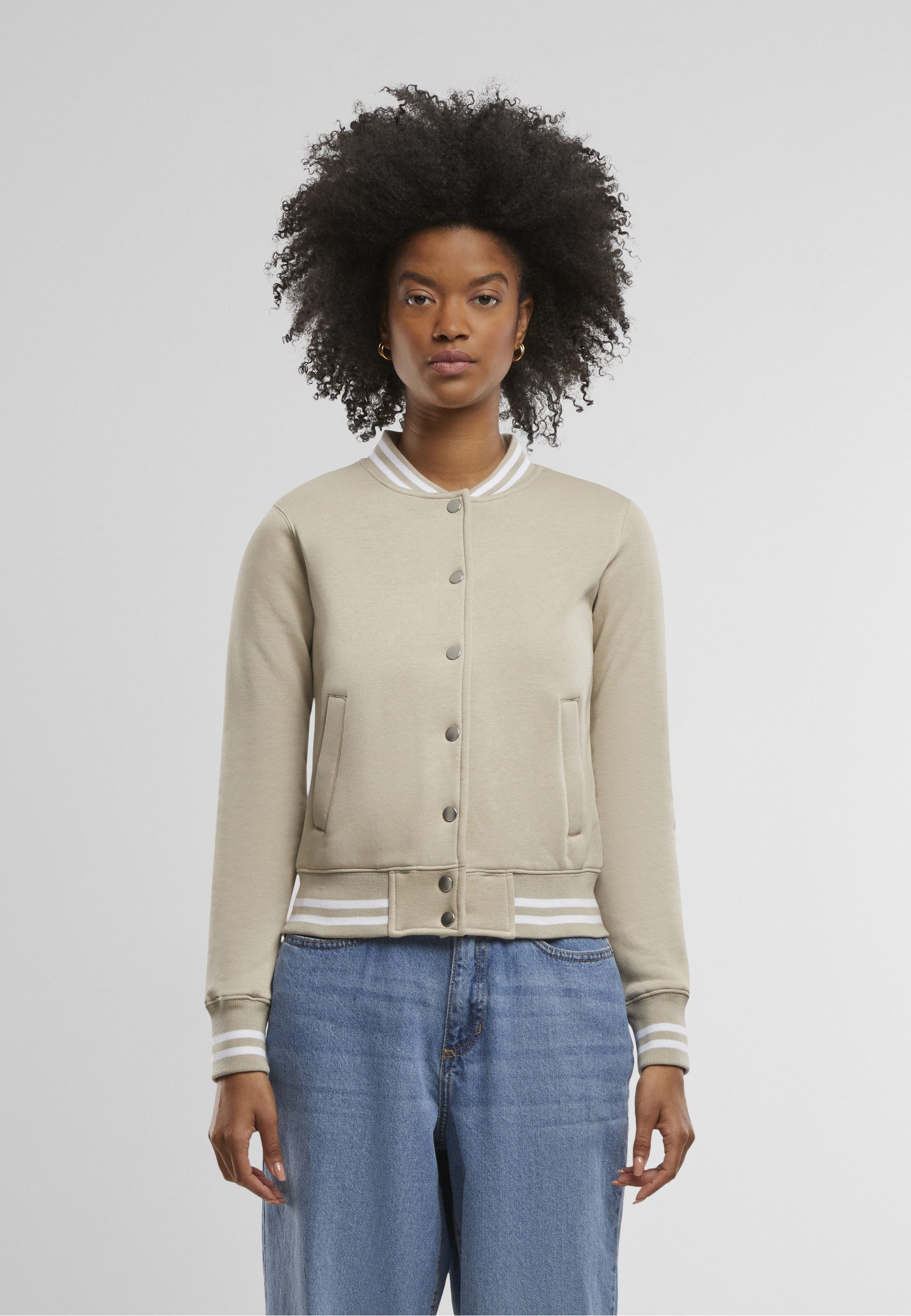 URBAN CLASSICS Anorak Urban Classics Damen Ladies College Sweat Jacket (1-St)