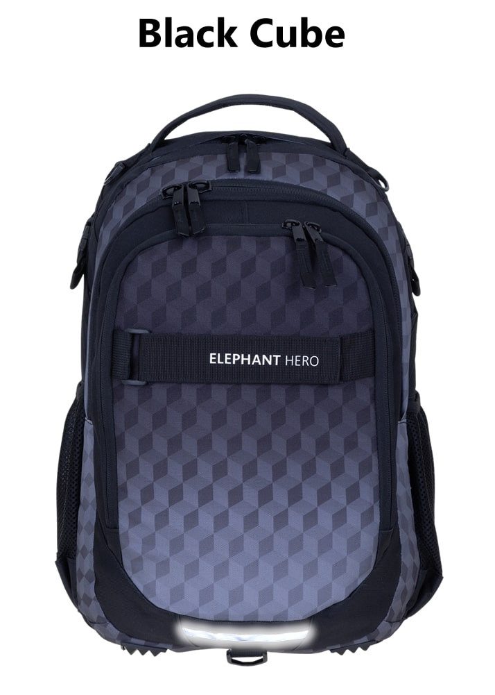 ELEPHANT Schulrucksack Hero Signature Schultasche Digital Ready Set (4 Teile Schulrucksackset, 4-tlg., inkl. Mäppchen Box + Laptop Hülle Sleeve + 31 Teile Stift – Bild 2 von 5