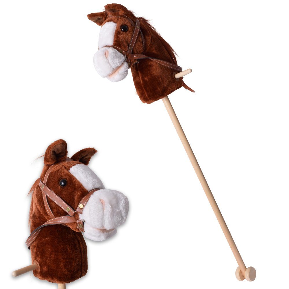 TE-Trend Steckenpferd Steckenpferd Spielpferd Pferd zum Reiten mit Rollen und Sound, (einteilig), mit Sound