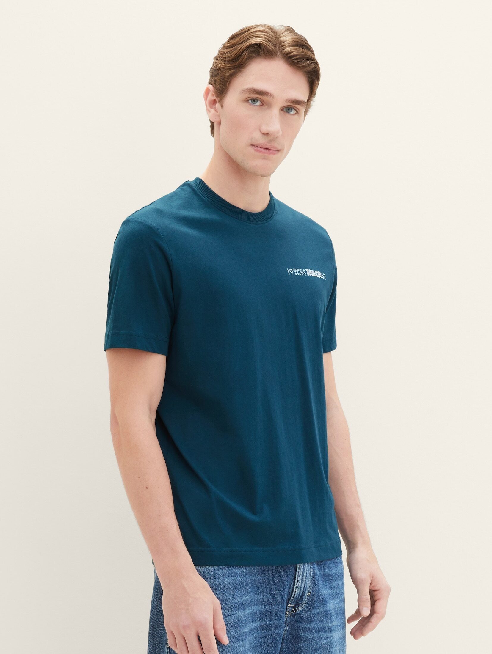 TOM TAILOR T-Shirt T-Shirt mit Print deep pond green