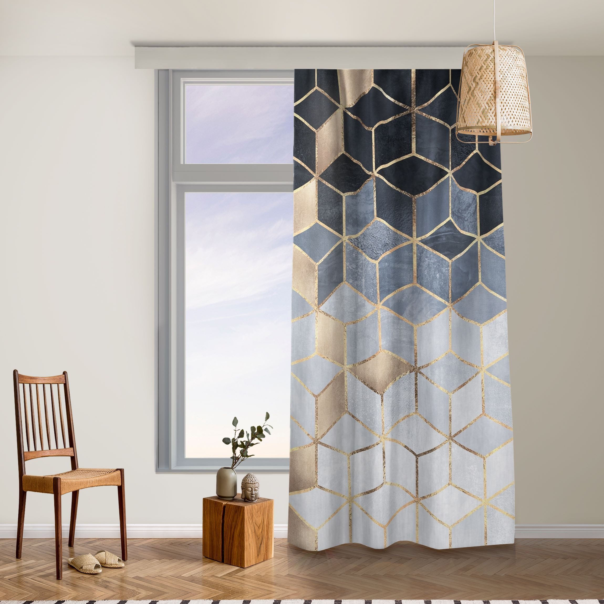 Bilderdepot24 Vorhang Gardine Abstrakt Modern Aquarell günstig online kaufen