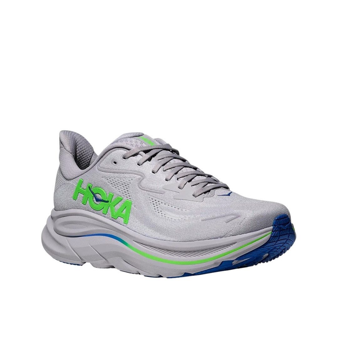 Hoka One One Clifton 10 (Dämpfung) grau/neongrün Herren Laufschuh