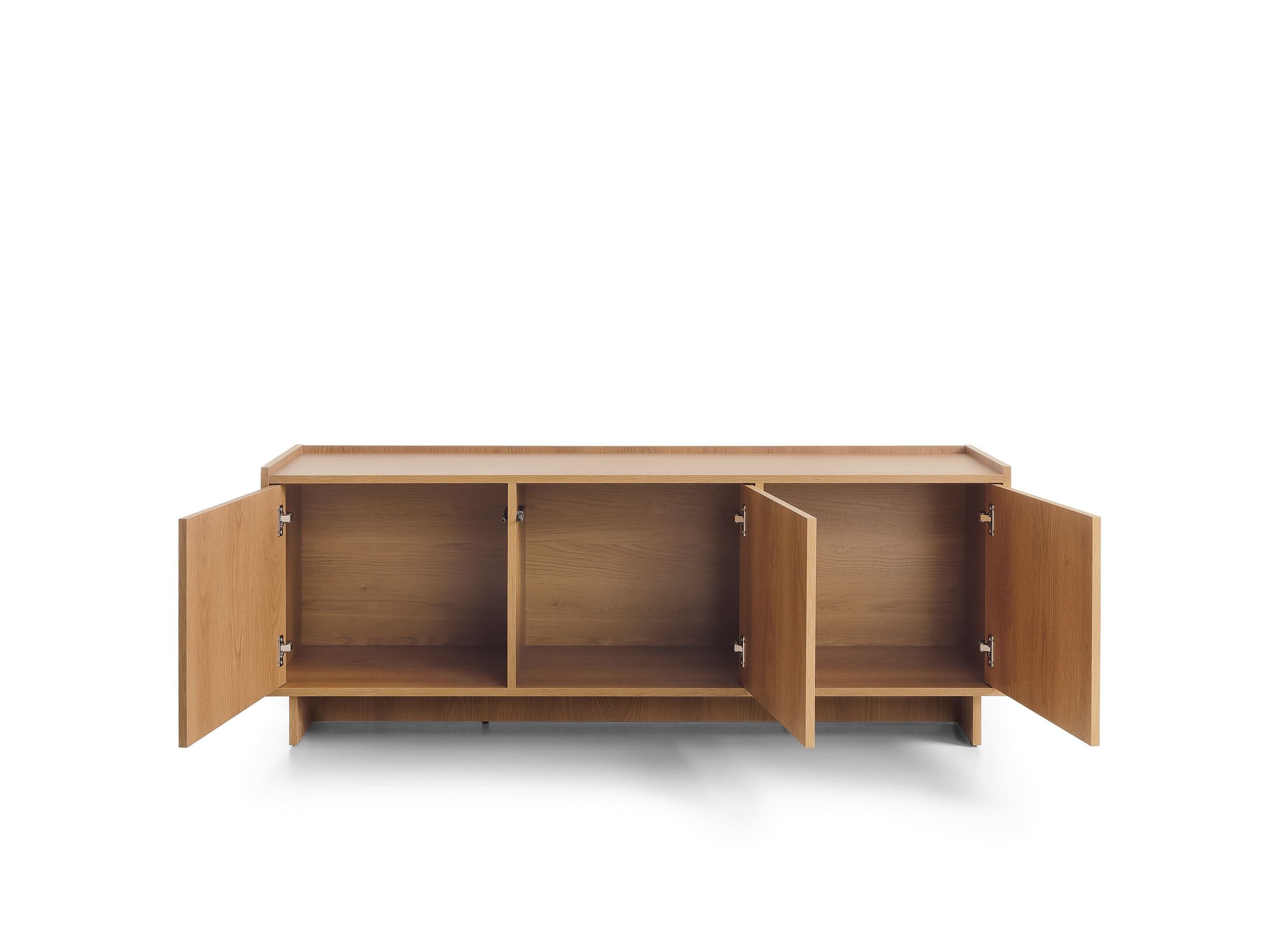 MOEBLO TV-Board LILIE RTV 147 (Lowboard in Eiche Caramel - modernes TV Möbel, Fernsehtisch, TV Bank & Fernseher Tisch im minimalistischen Design mit Push-to-Ope – Bild 4 von 5