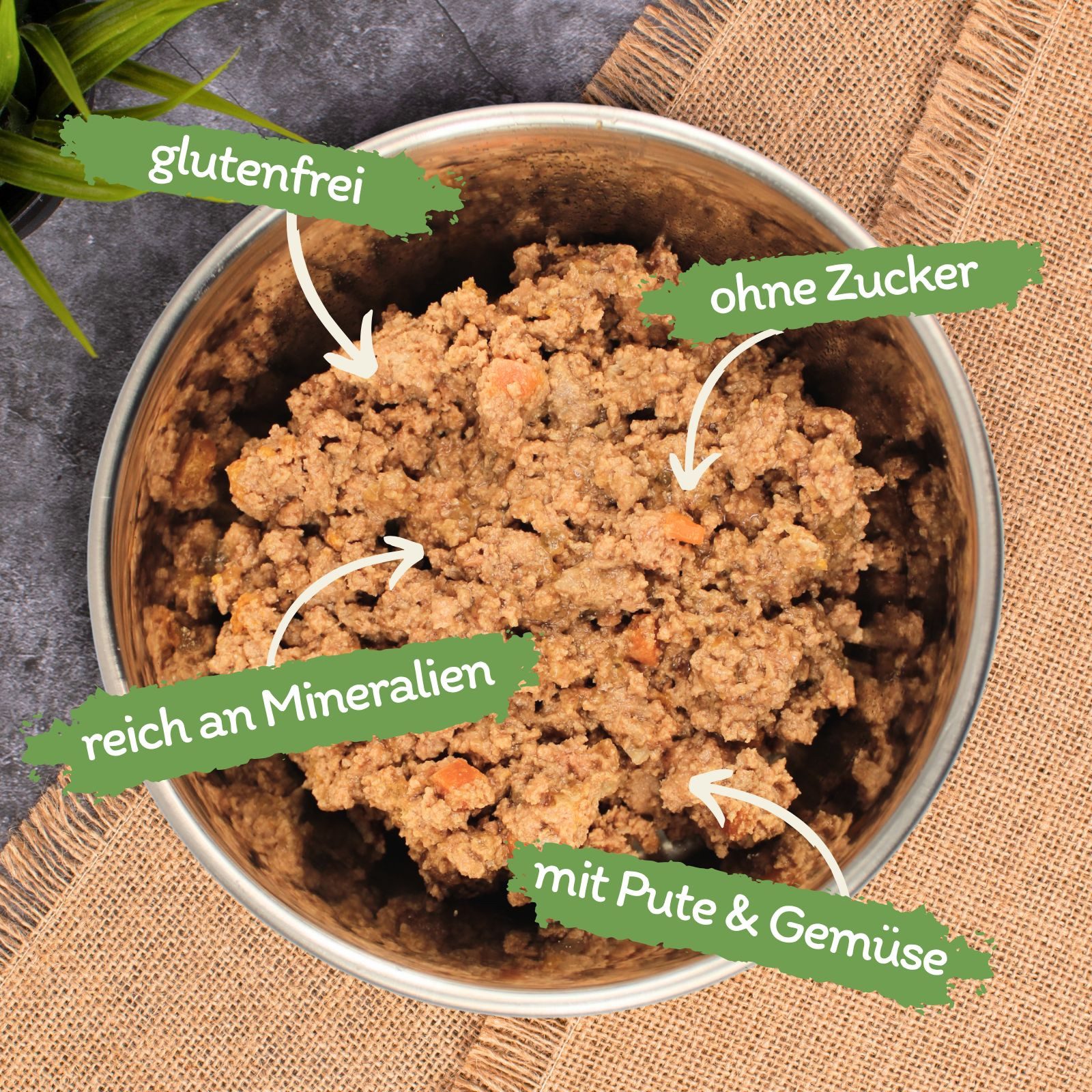 Lecker.Pet 6 x 400 g Lecker.Pet® Leo's Fleischmahlzeit Pute & Gemüse Nassfutter Pute, Nassfutter für: Katze
