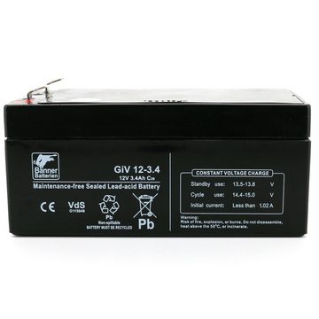 Banner Batterien Batterie Stand by Bull 12 Volt 3,4 Ah GIV 12-3.4 Batterie, 12 Volt 3,4 Ah GIV 12-3.4