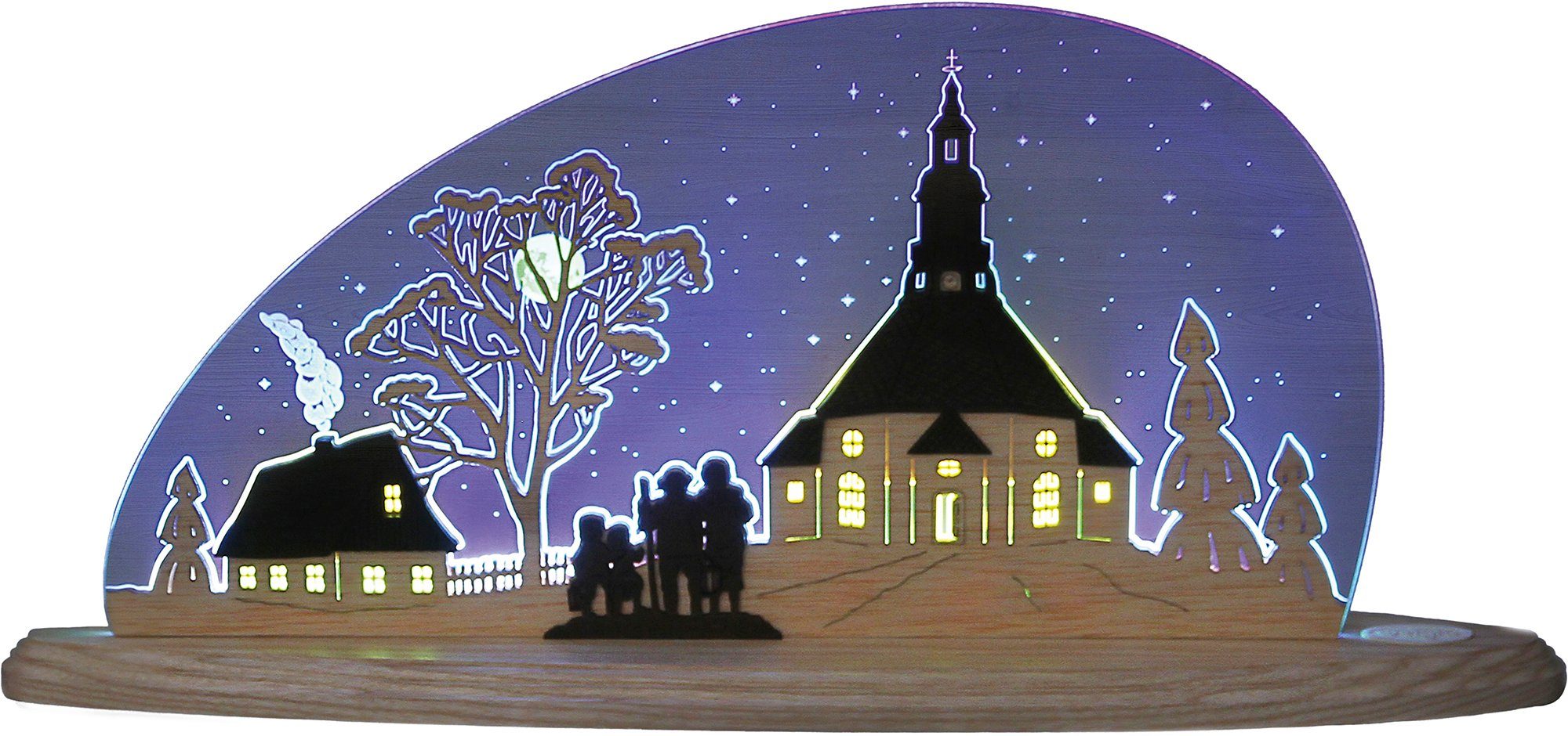 Lichterbogen Kirche, Seiffener Weihnachtsdeko Weigla