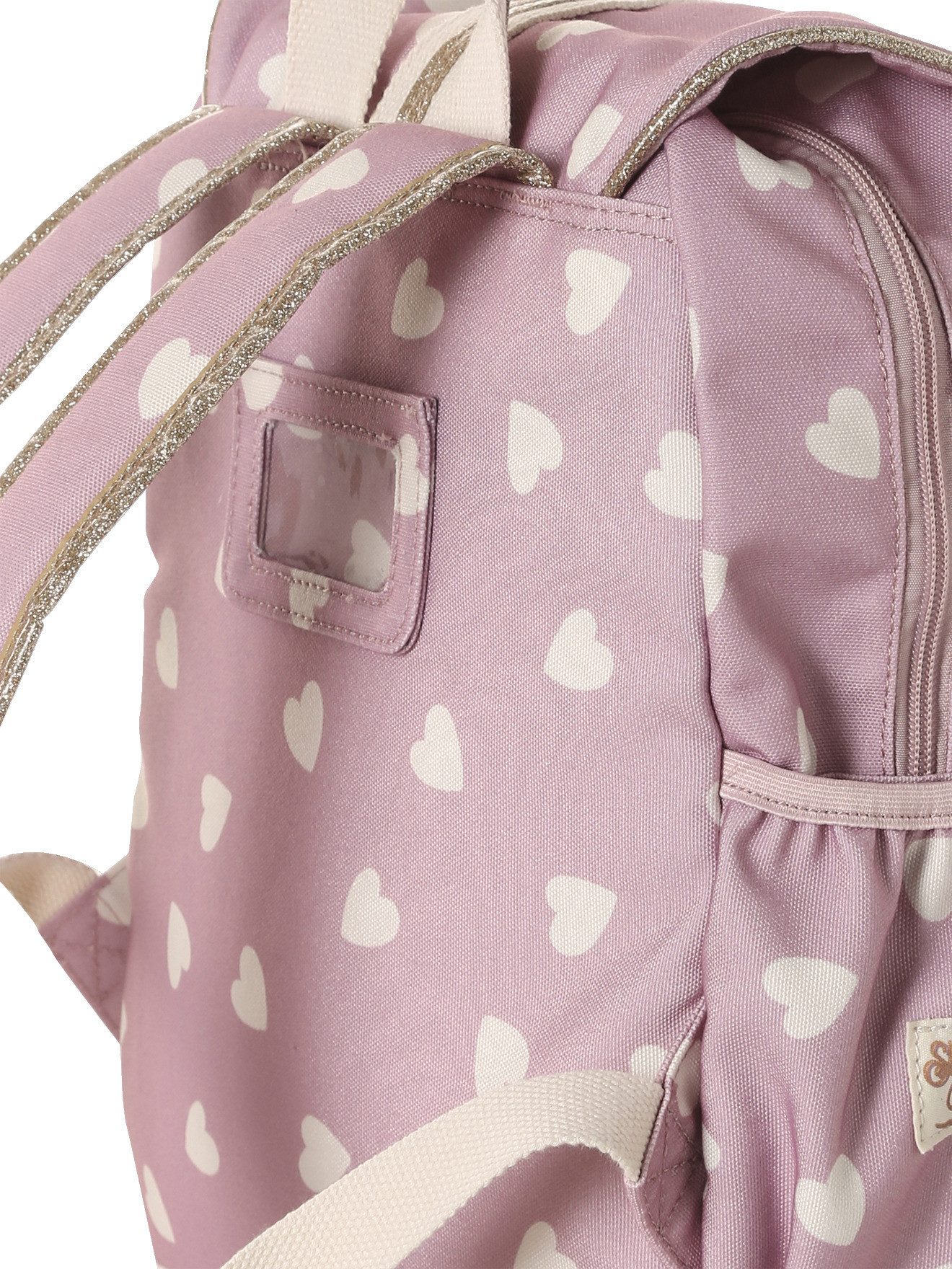 vertbaudet Rucksack Mädchen Grundschul-Rucksack mit Herzen