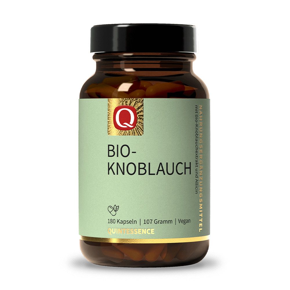 Quintessence Bio-Knoblauch - 5 mg Allicin pro Kpsl. - Sehr ergiebig - 180 Kapseln, 107 g