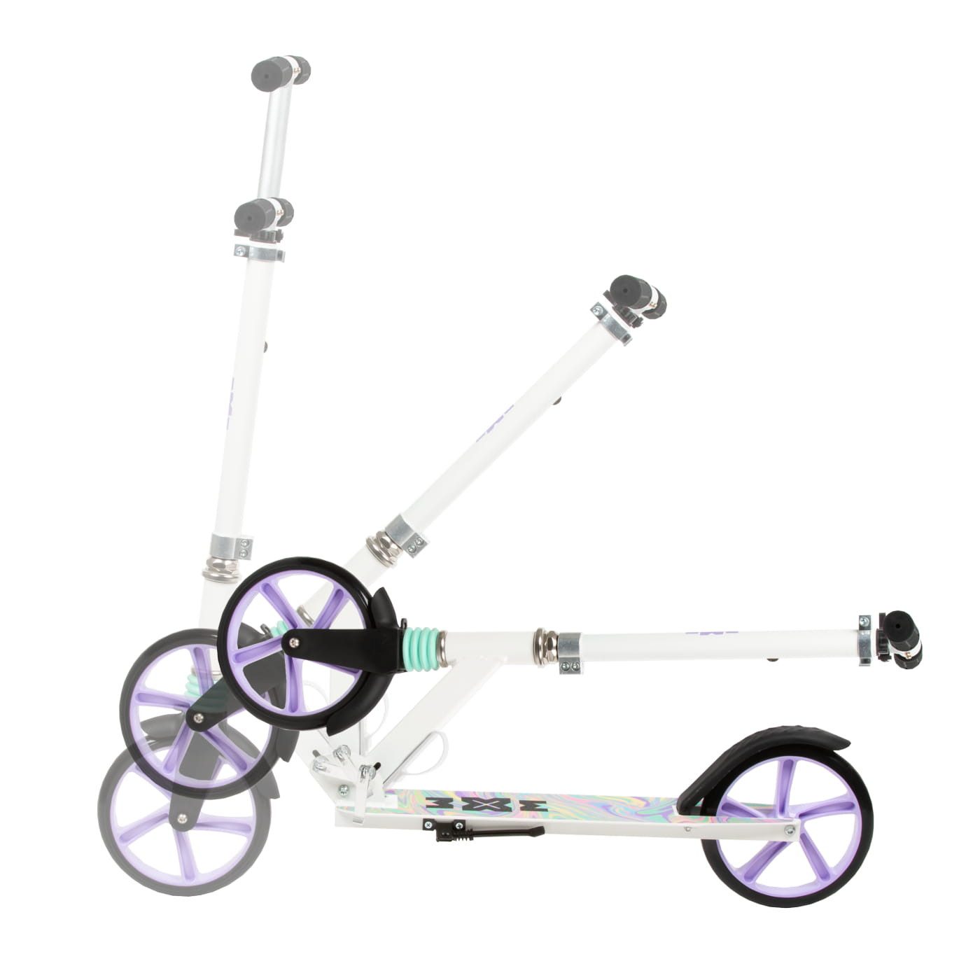 COIL Cityroller Kinderoller, Scooter, Faltbarer, Kinderscooter, Höhenverstellbar, 15 km/h, ABEC-7-Lager, Räder mit 20 cm Durchmesser, klappbares Bein, Fußbremse