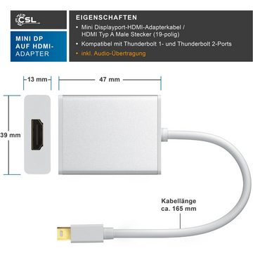 CSL Audio- & Video-Adapter Mini DisplayPort zu HDMI Typ A, Full HD mDP Adapter / Konverter Kabel