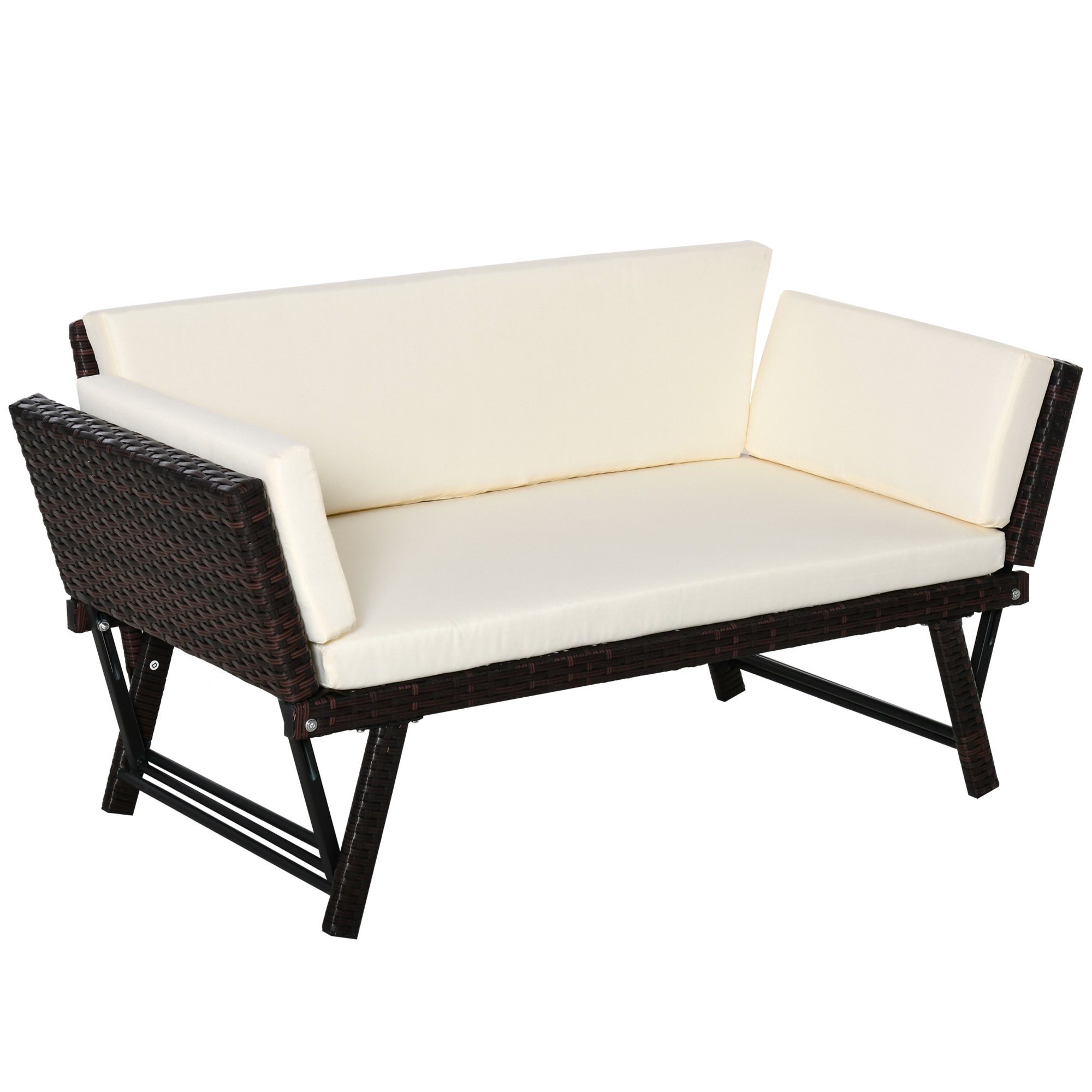 Outsunny Loungesofa Rattansofa, 38 cm