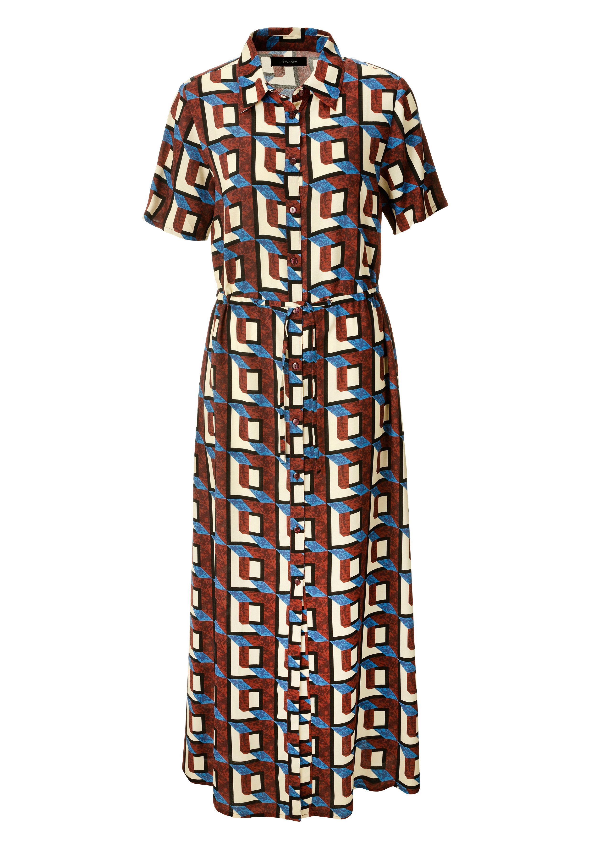 Aniston CASUAL Sommerkleid mit trendfarbenem, grafischen Druck