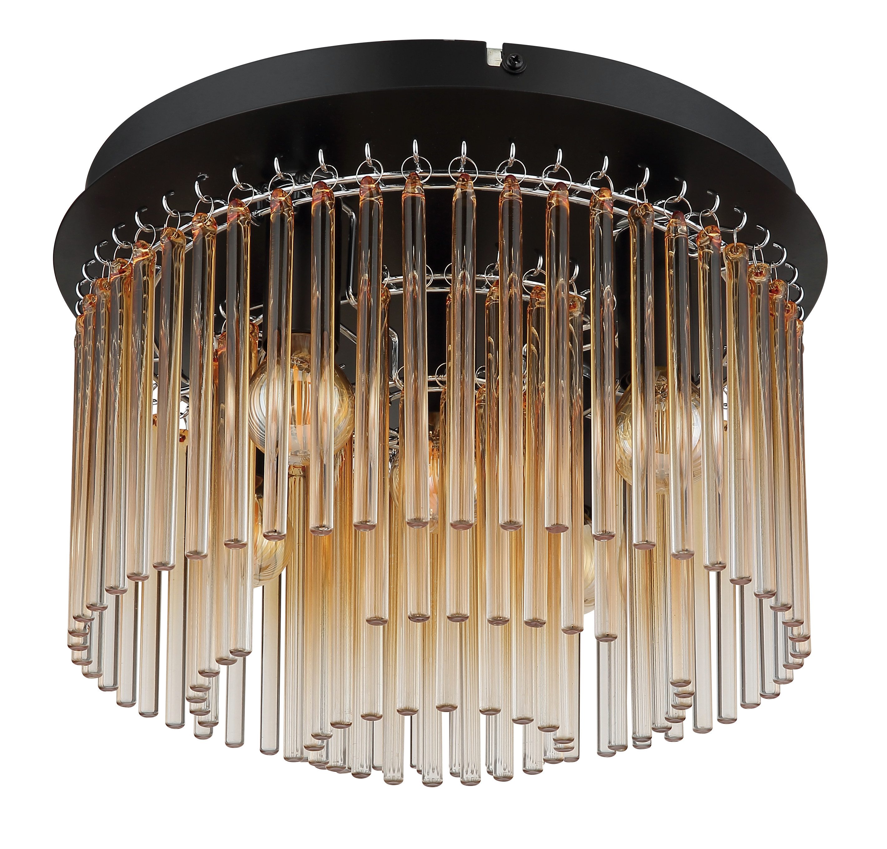 GLOBO LIGHTING Deckenleuchte GORLEY, ohne Leuchtmittel, Deckenleuchte/Glasstäbe/Wohnzimmer/Esszimmer