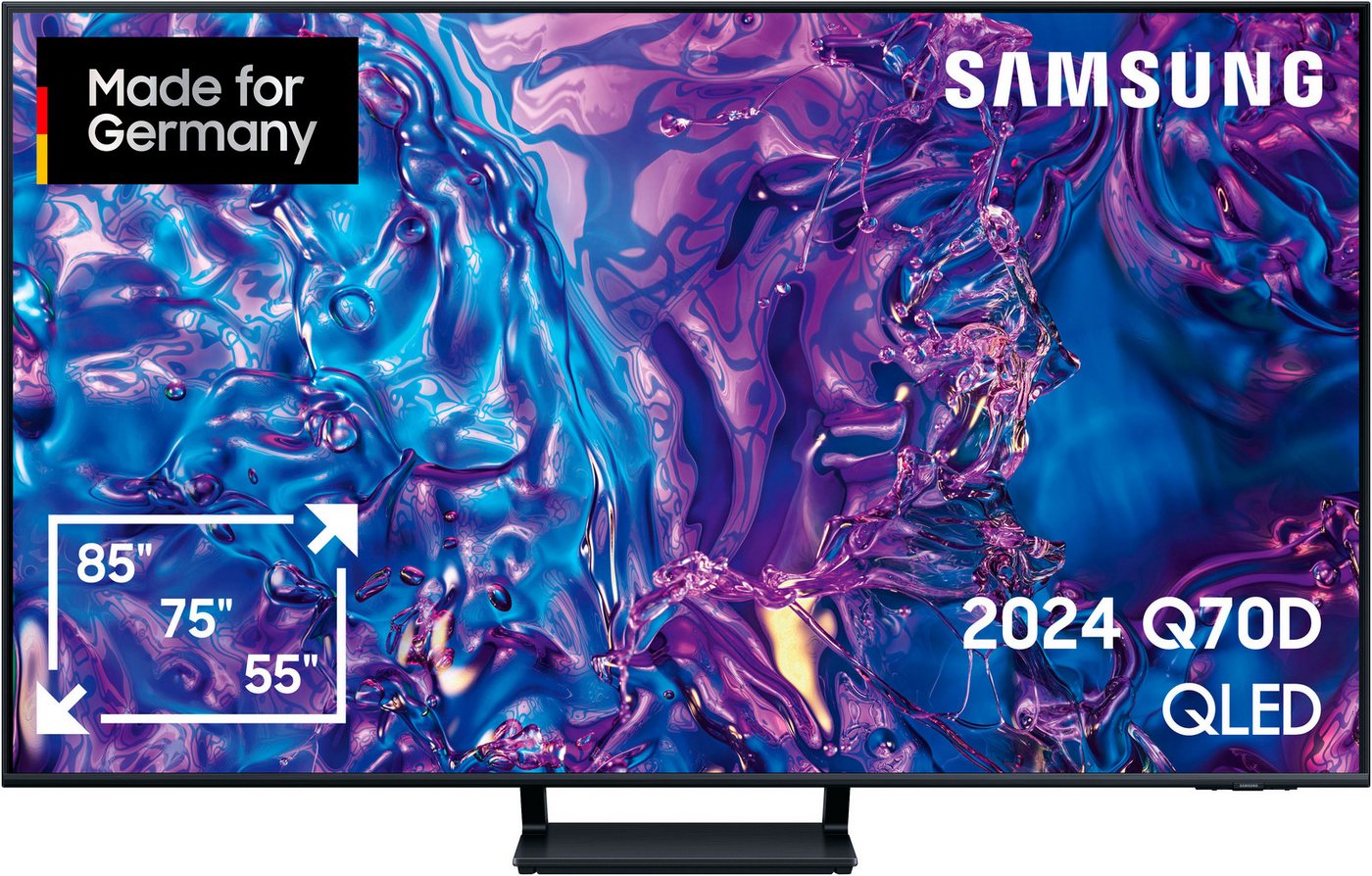 Samsung GQ65Q70DAT QLED-Fernseher (163 cm/65 Zoll, 4K Ultra HD, Smart-TV, Neural Quantum 4K AI Gen2 Prozessor, bis zu 120Hz) schwarz ! RABATT: 39.93% Samsung GQ65Q70DAT QLED-Fernseher (163 cm/65 Zoll, 4K Ultra HD, Smart-TV, Neural Quantum 4K AI Gen2 Prozessor, bis zu 120Hz) schwarz ! RABATT: 39.93%