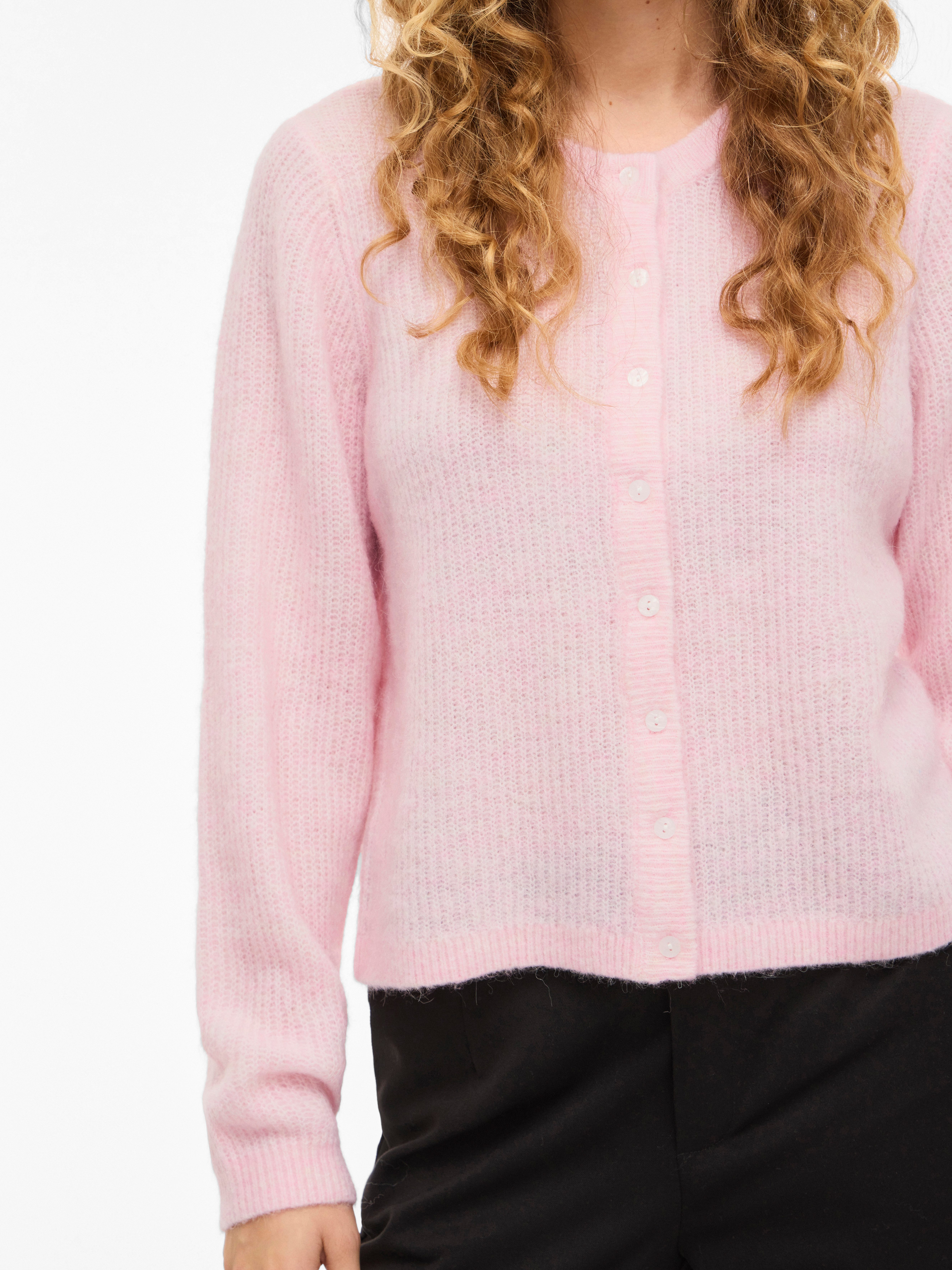 Vila Strickjacke VILORY O-NECK L/S KNIT CARDIGAN-NOOS Materialmix, regular fit