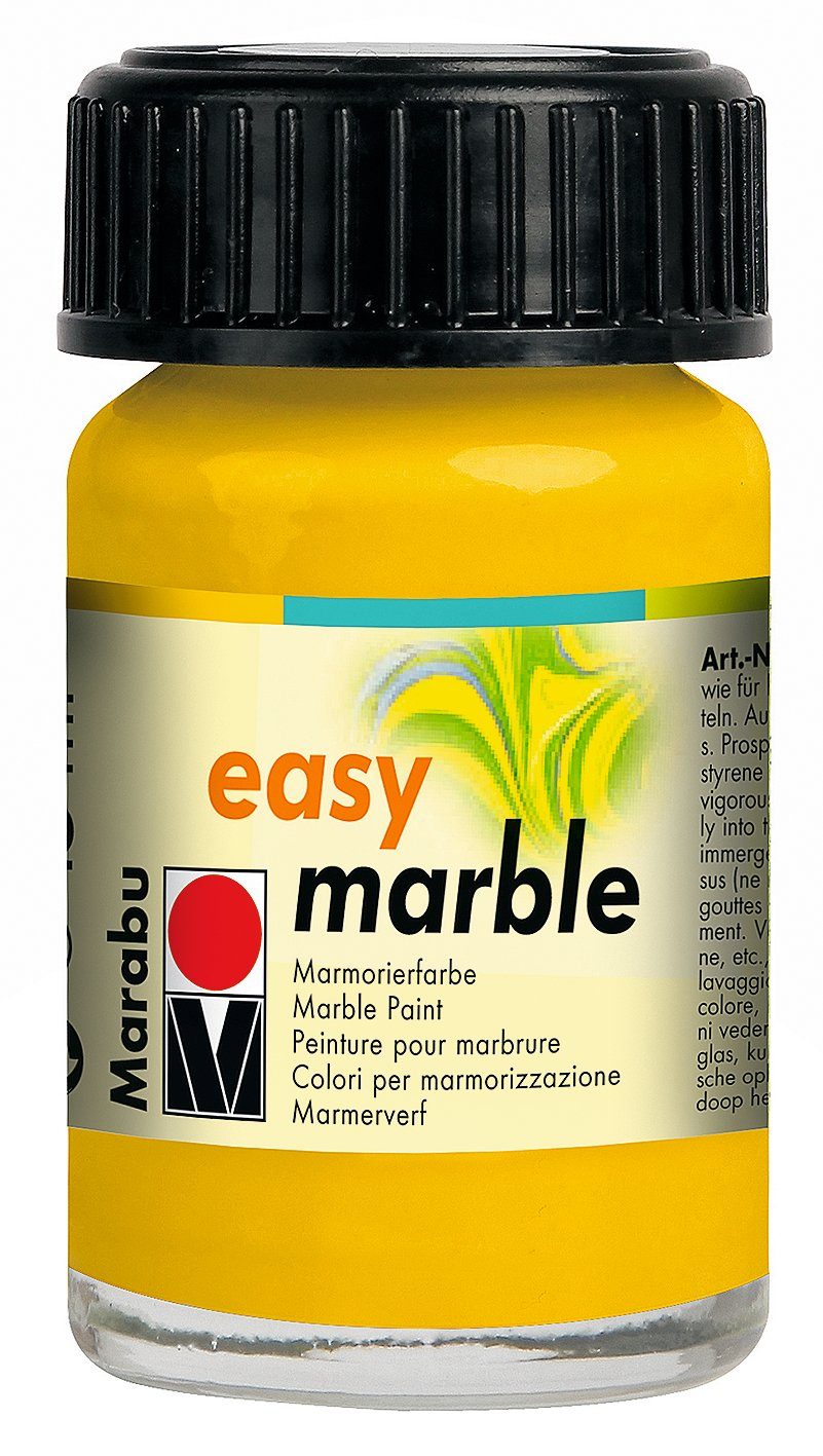 Marabu Mittelgelb Bastelfarbe Easy ml Marble, 15