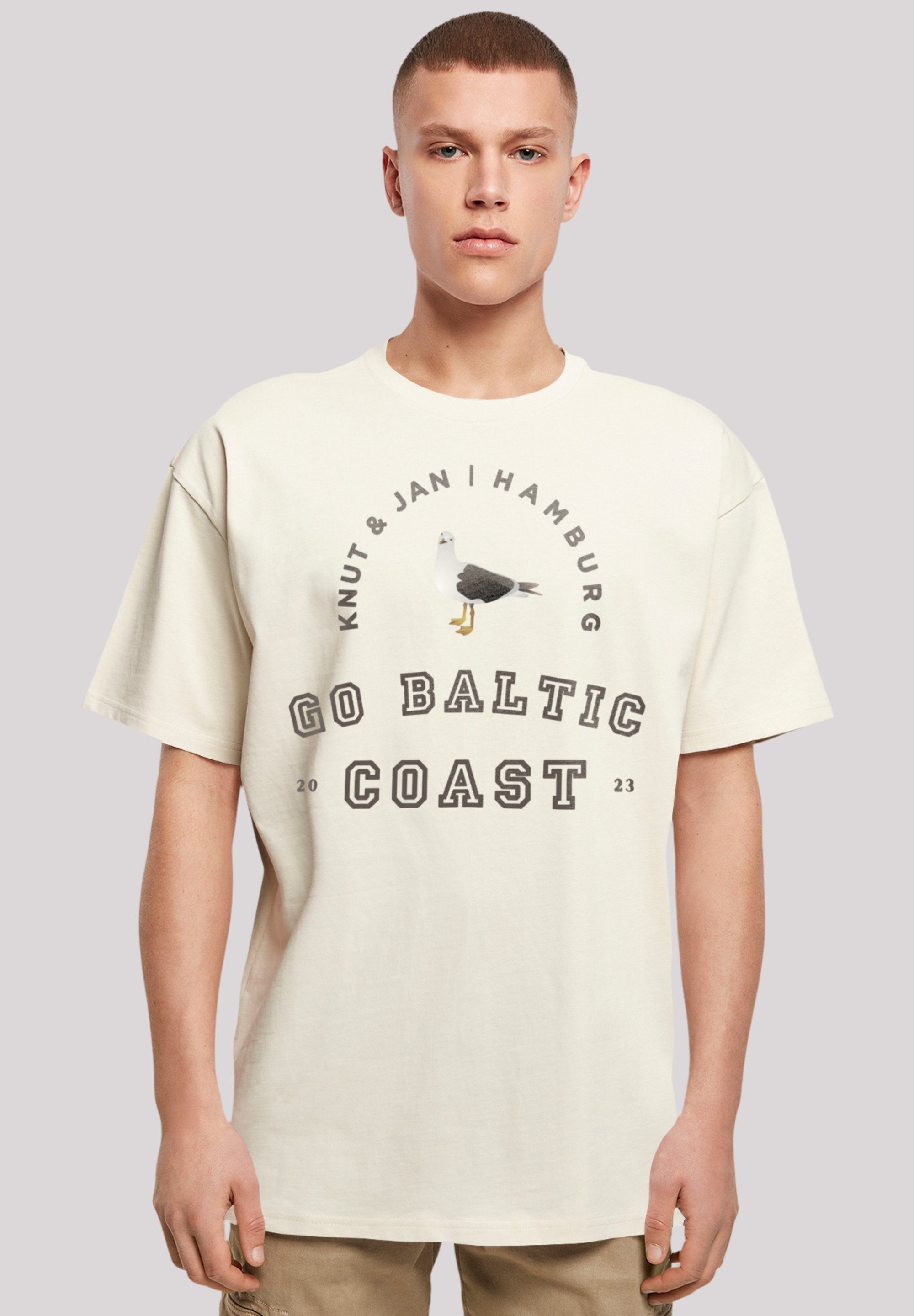 F4NT4STIC T-Shirt aus, Fällt Möwe Knut Jan Hamburg kleiner eine Print, bestellen bitte & Größe weit