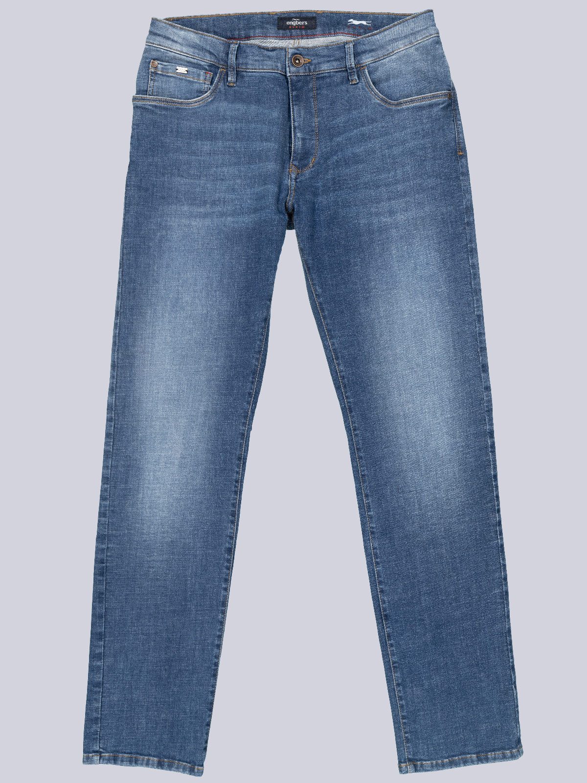 Stretch-Jeans Herren Super-Stretch-Jeans regular, Mittelblau