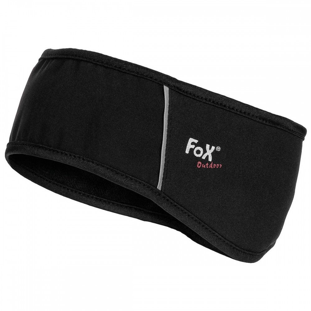 FoxOutdoor Stirnband FoxOutdoor Stirnband Softshell schwarz winddicht und wasserfest. Wasser- und winddicht