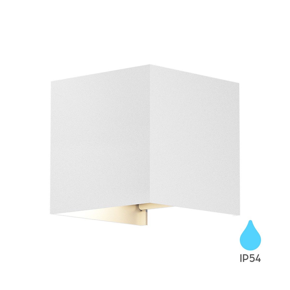 Braytron LED Wandleuchte LED Wandlampe Außenleuchte Würfel Cube IP54 verstellbarer, ohne Leuchtmittel, Langlebig
