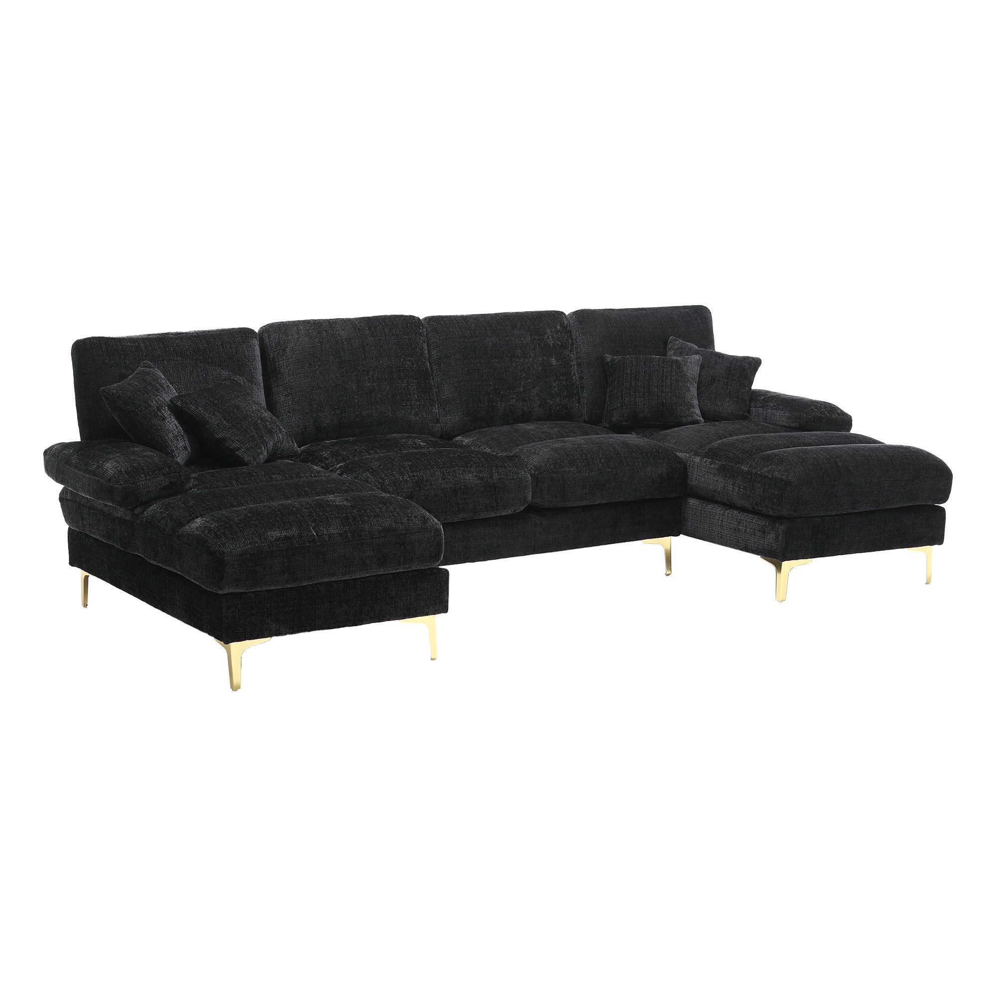 Odikalo Big-Sofa Chenille Sofa U-Form Lounge günstig online kaufen