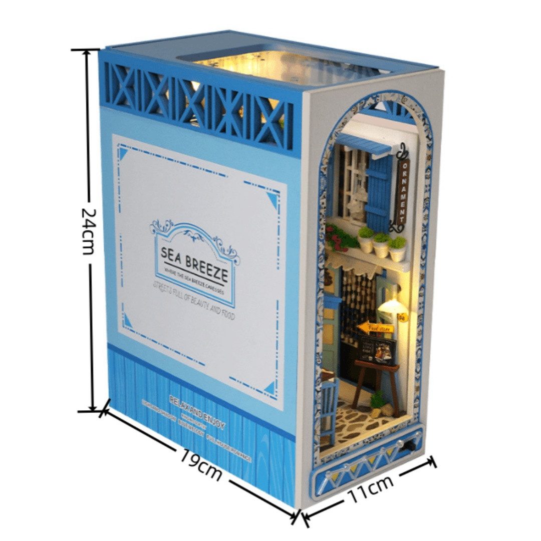 Kityhome Modellbausatz DIY 3D Bücherregal-Diorama "Ägäisches Meer" mit LED günstig online kaufen