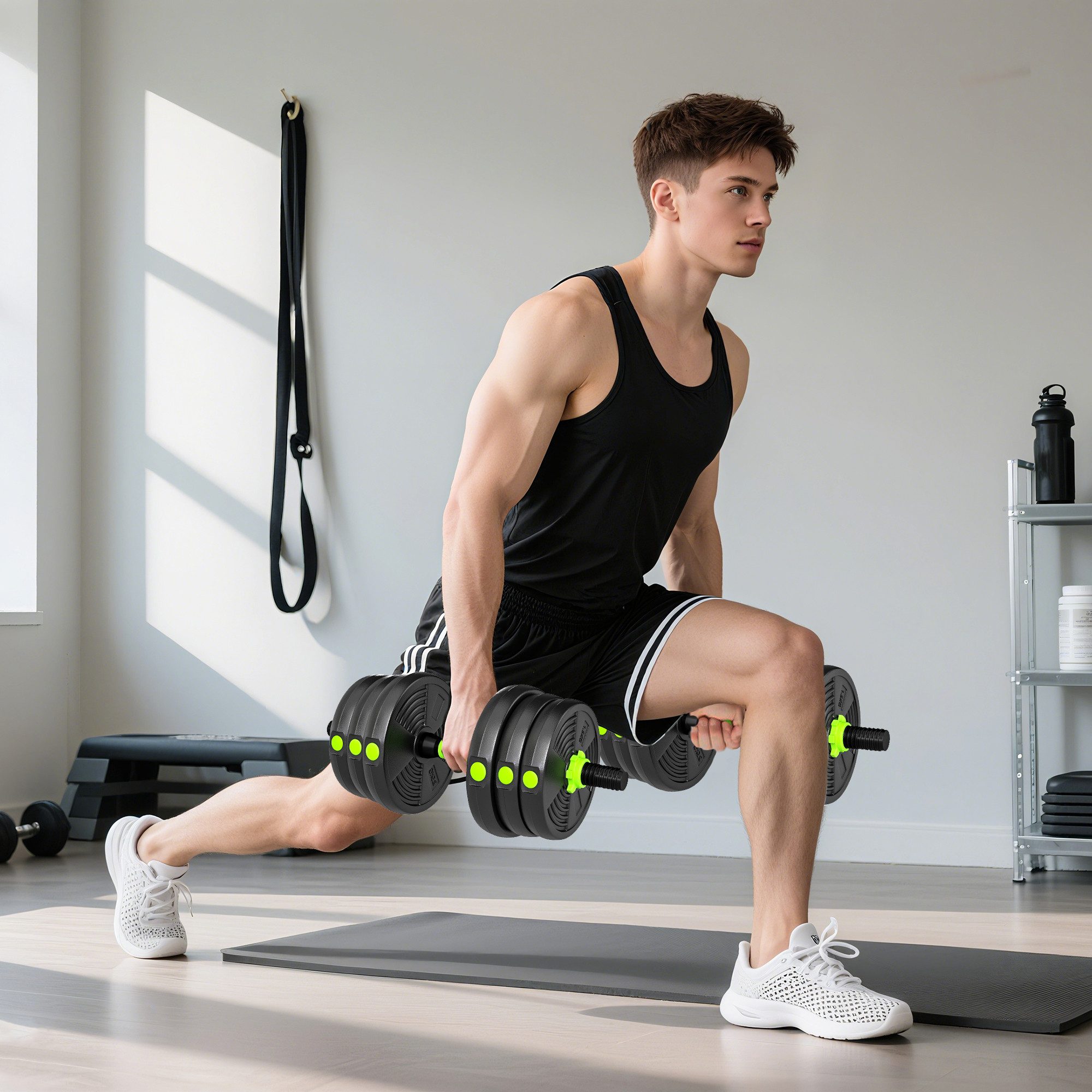 furnicato Hantel Hantelset verstellbar 25 KG Kurzhantel Set Kurzhanteln Langh