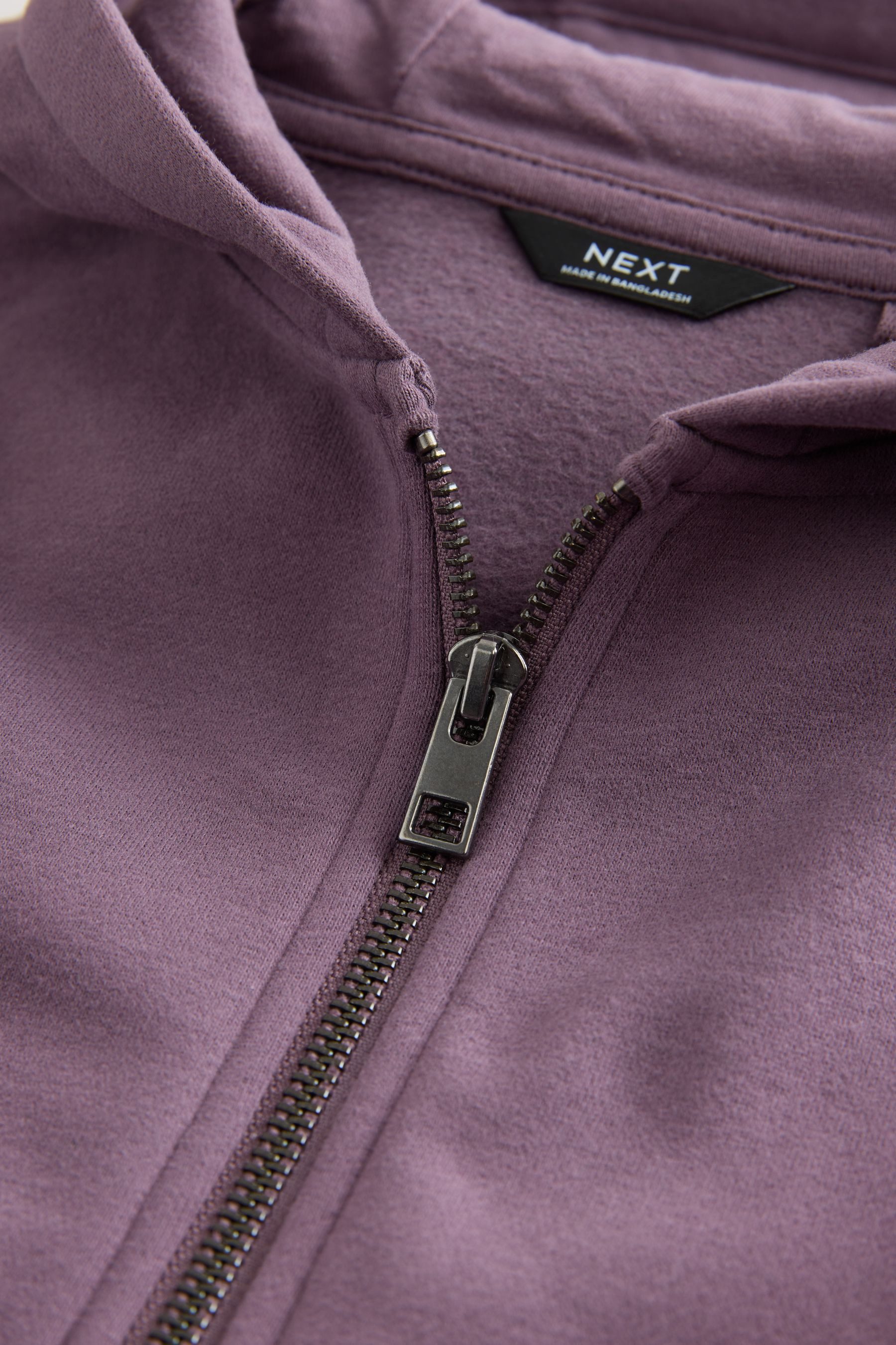 Next Hoodie Einfarbige Kapuzenjacke mit Reißverschluss (1-tlg)