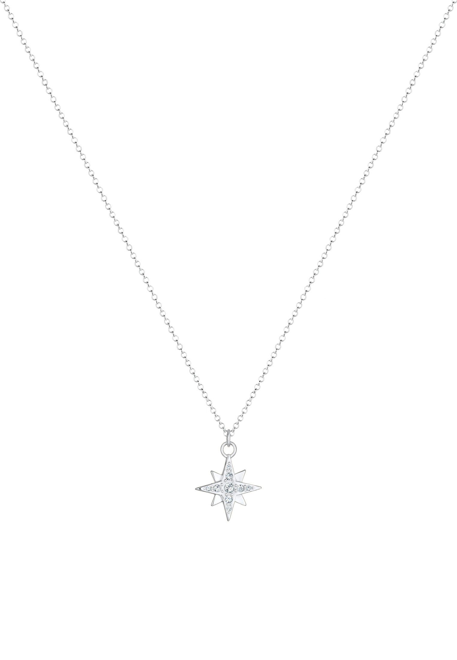 Nenalina Kette mit Anhänger Stern Astro 925 Silber, mit Kristallen von Swar günstig online kaufen