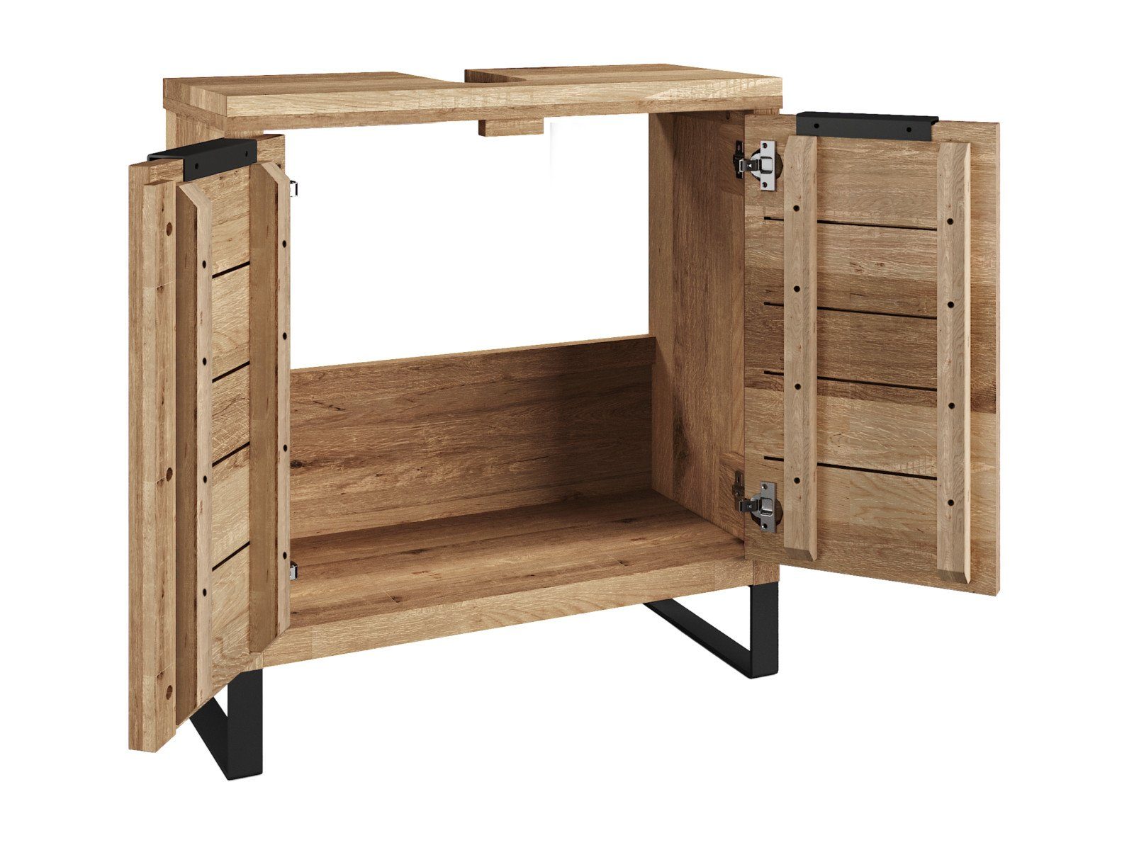 massivum Waschbeckenunterschrank Sydney Wildeiche