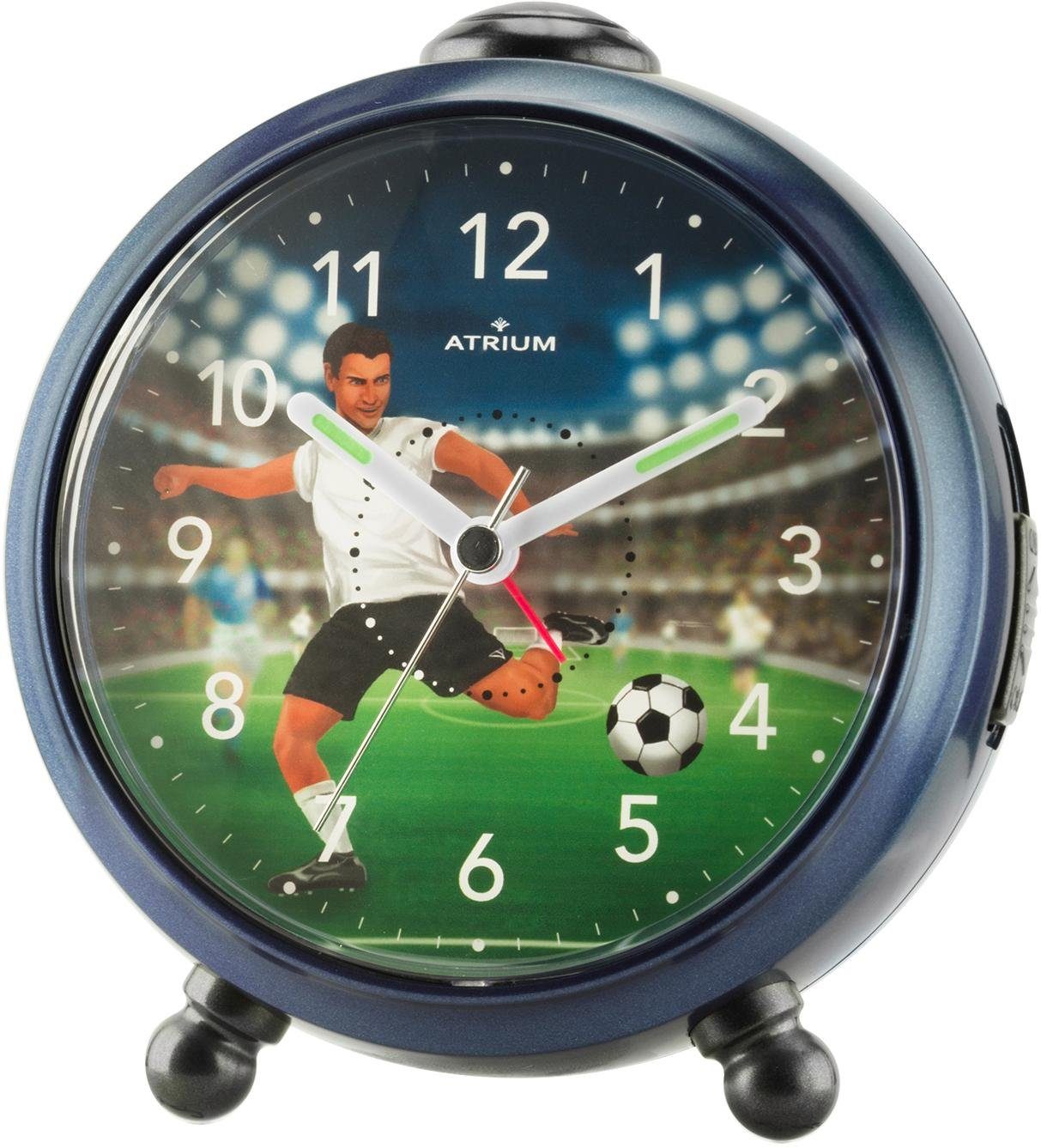 Atrium Quarzwecker Fußballwecker, A932-5 mit Fußballmotiv, ideal auch als Geschenk