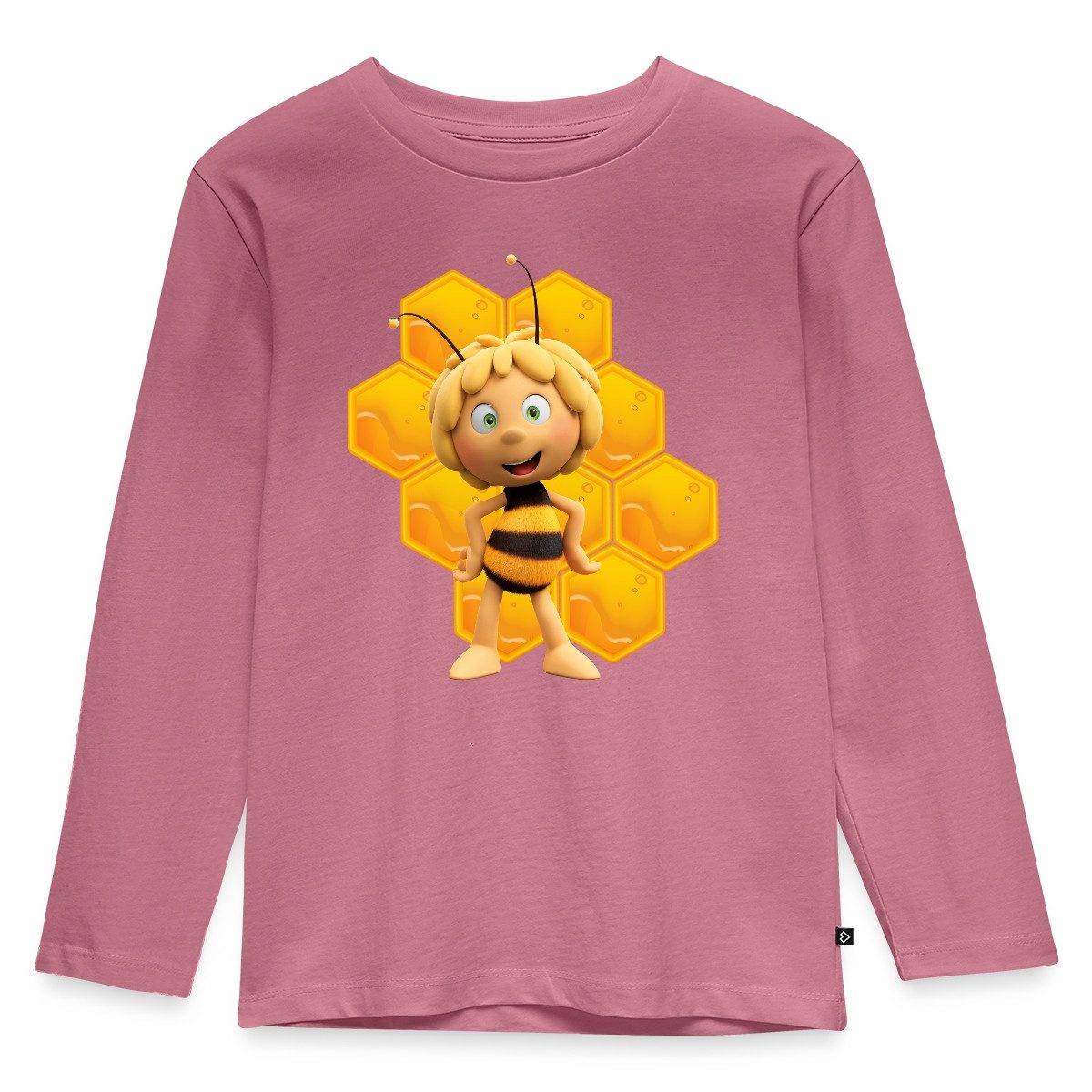 T-Shirt Die Biene Maja 3 Maja Mit Bienenwabe Kinder Premium Langarmshirt