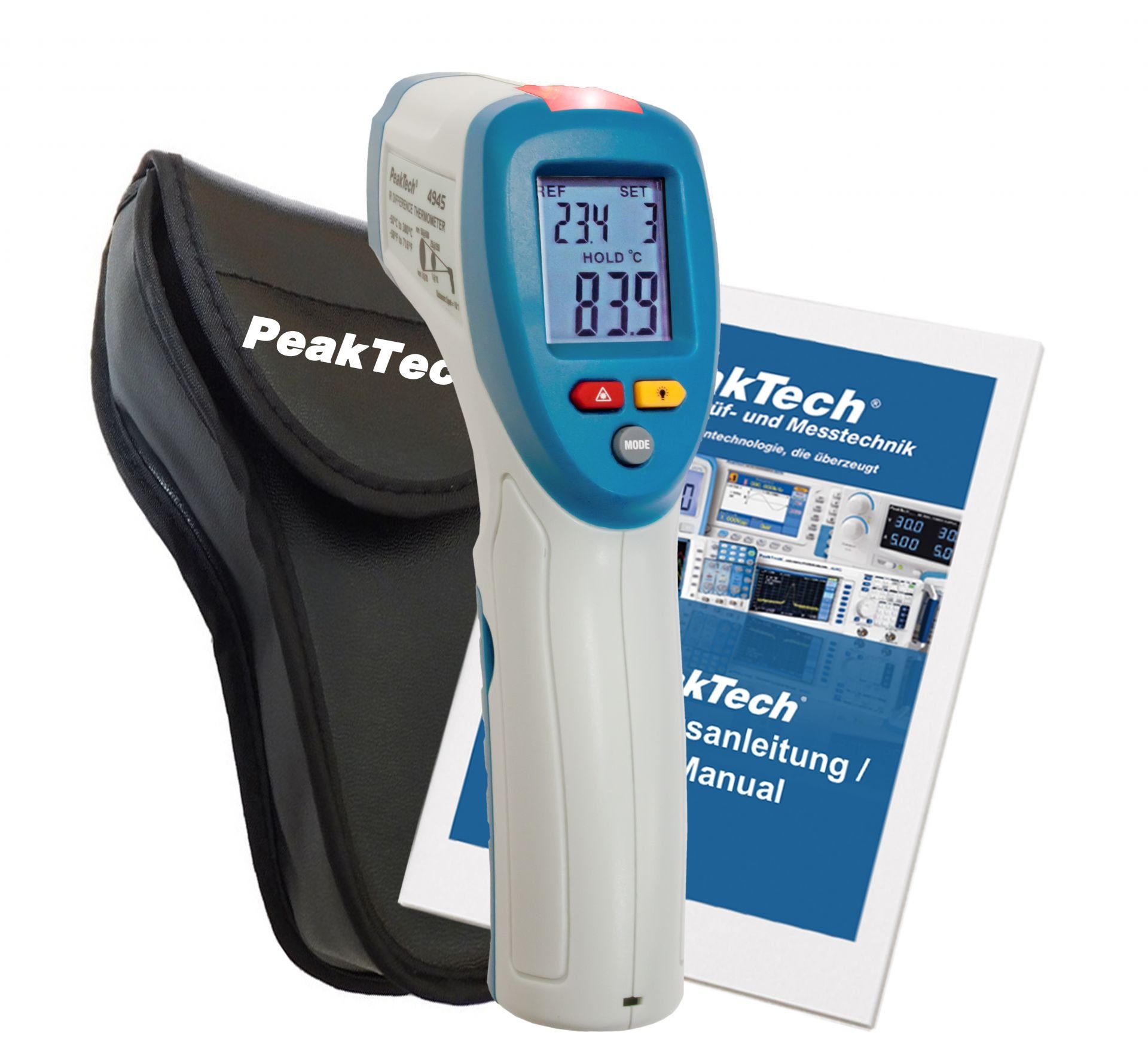 PeakTech +380°C IR-Thermometer bis 1-tlg. PeakTech ~ -50 4945: Diff.-Temperaturmessung, Thermodetektor