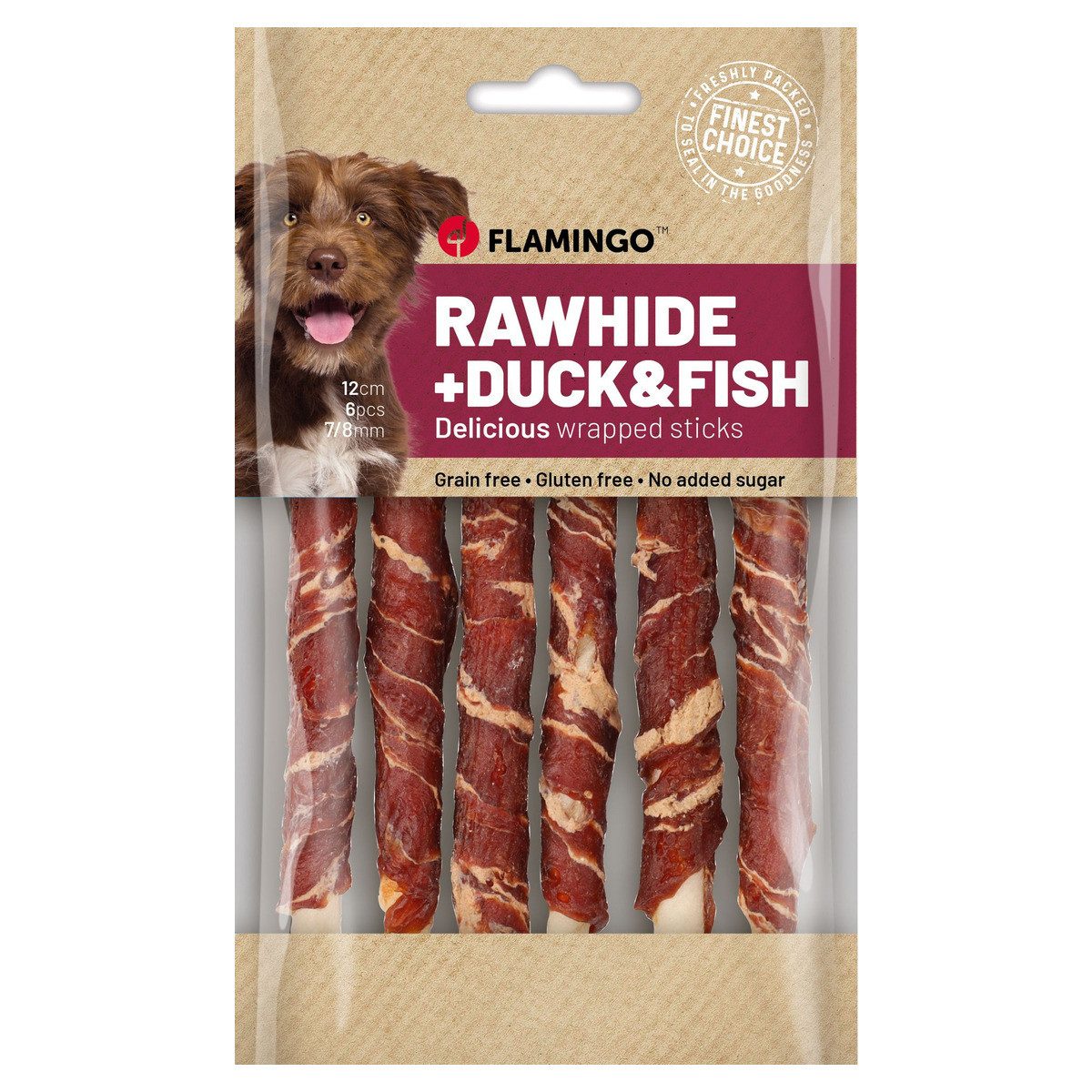 Flamingo Hundesnack R'Hide Stick mit Ente & mit Kabeljau, für: Hund