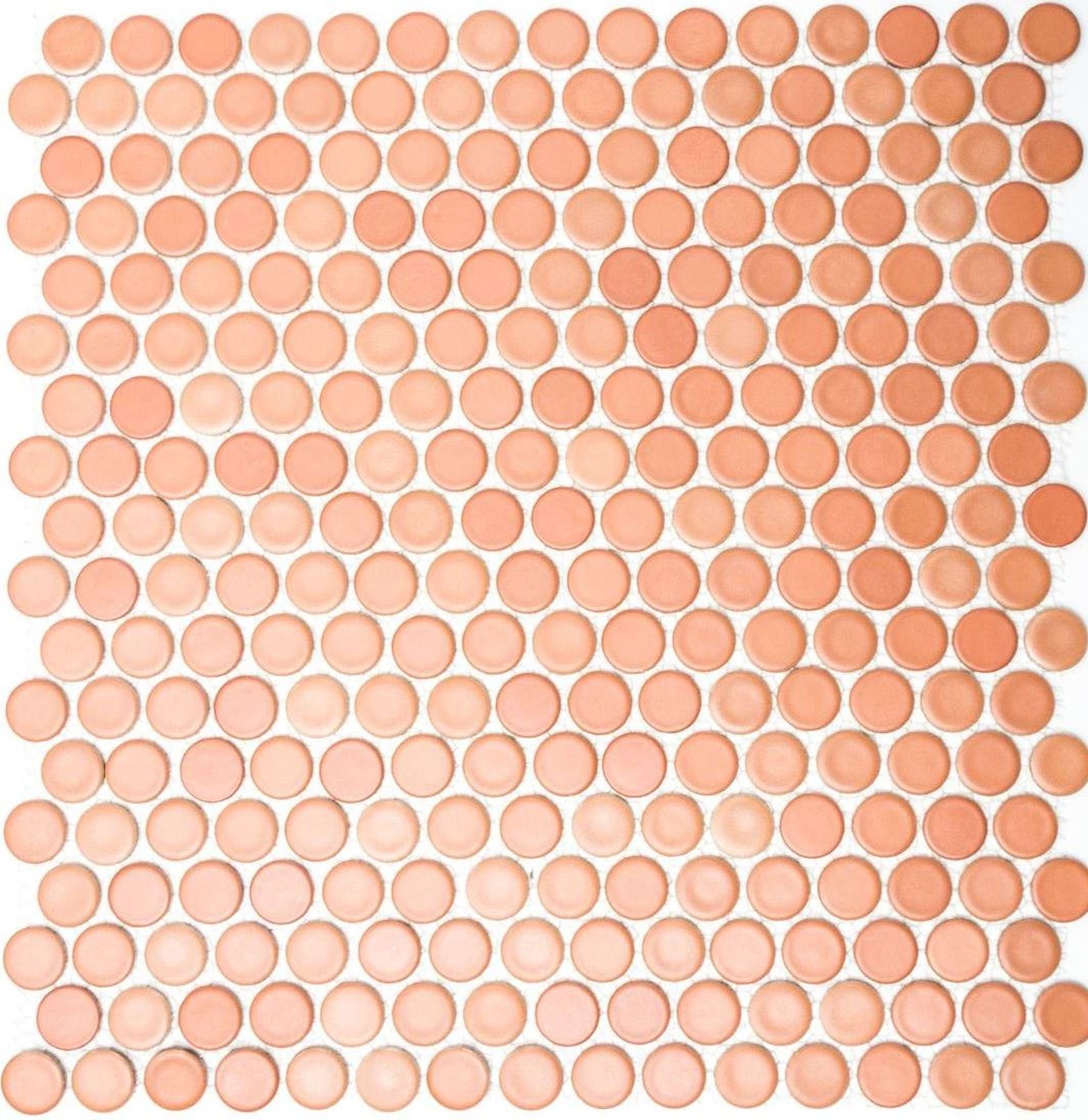 Mosani Mosaikfliesen Knopf Keramikmosaik Mosaikfliesen cotto matt / 10 Matten