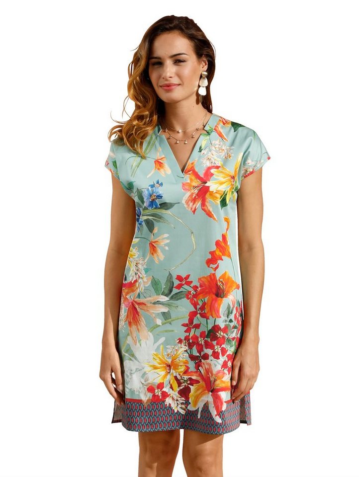 Amy Vermont Kleid mit floralem Druck in grün