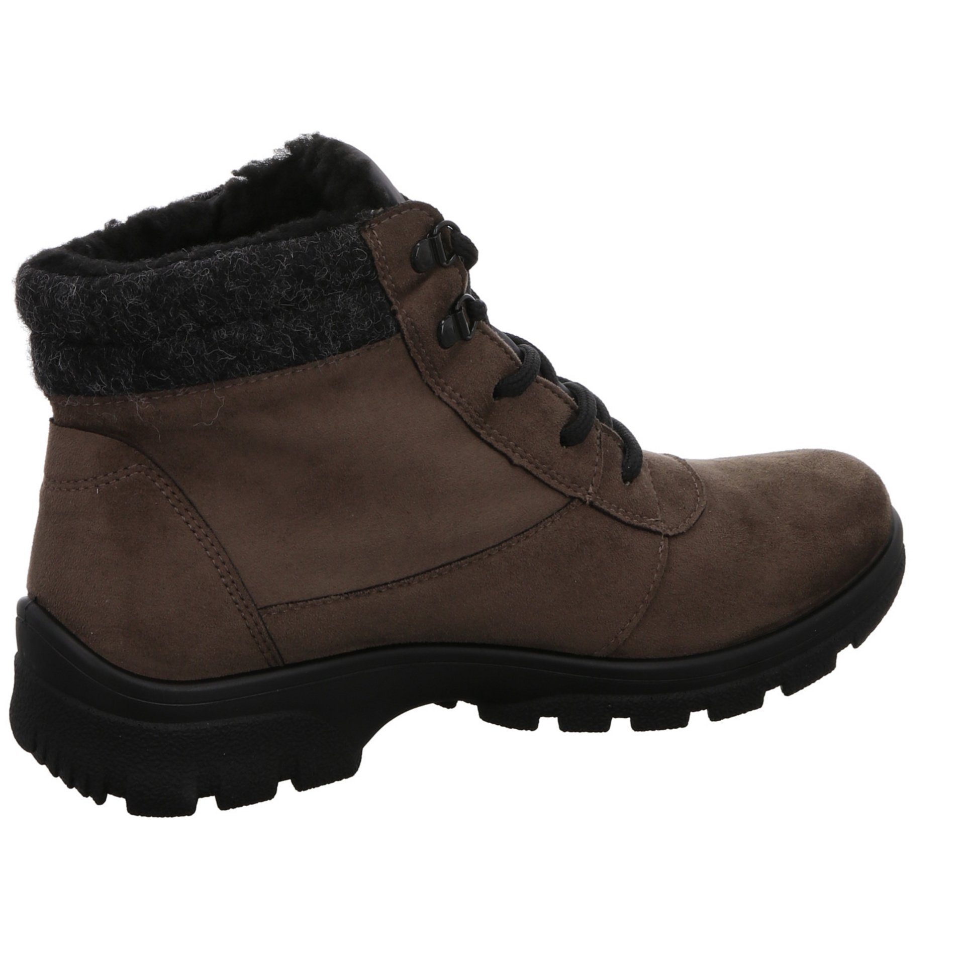 Ara Damen Snowboots Schuhe Saas-Fee Leder-/Textilkombination taiga/schwarz Boots Snowboots