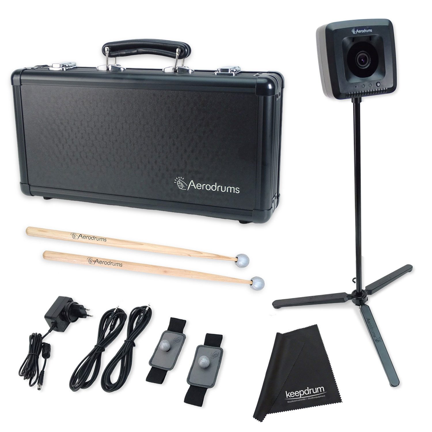 Aerodrums E-Drum Aerodrums 2 E-Drum Air-Drumming Schlagzeug mit Hardcase-Koffer,Air-Drumming, E-Drum