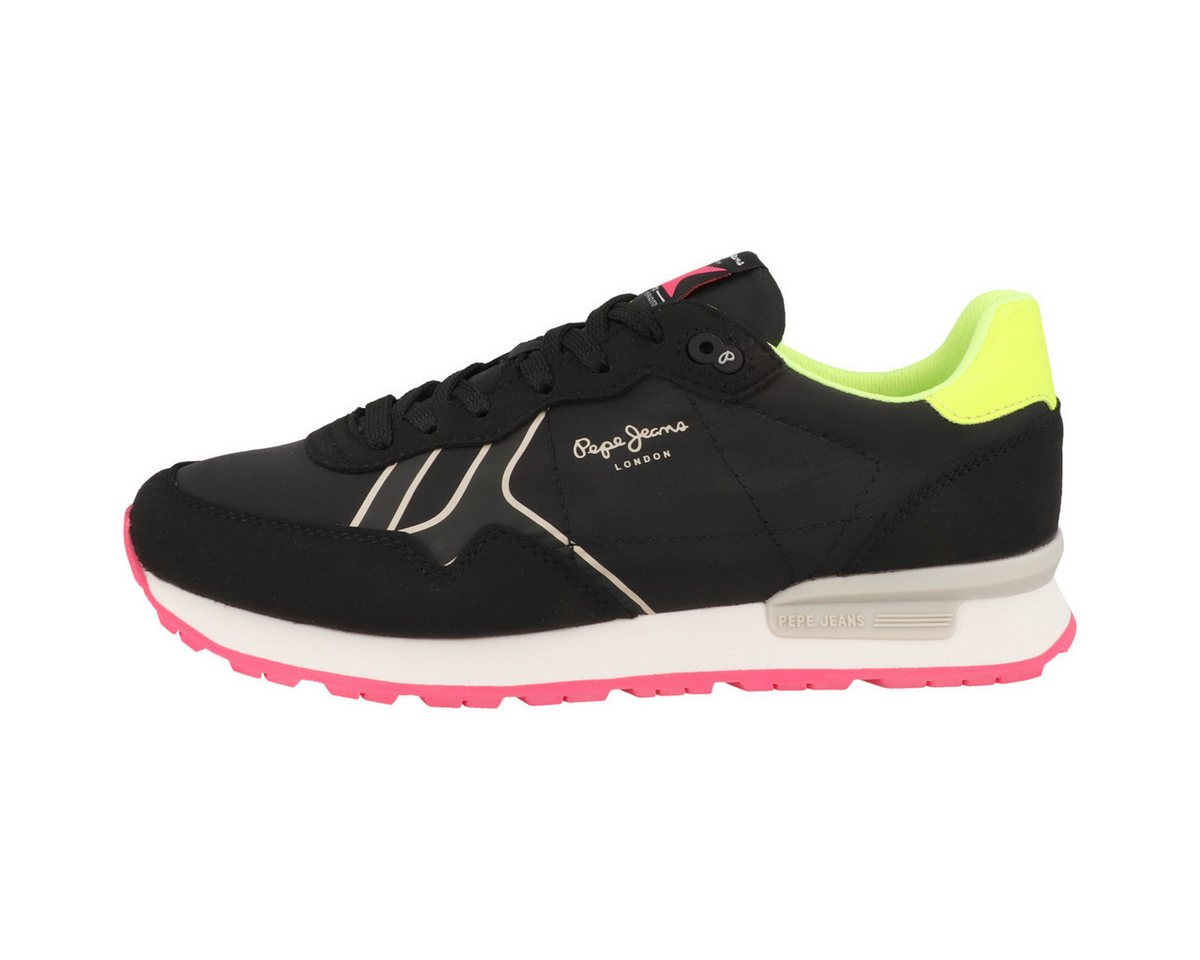 Pepe Jeans Brit Neon Damen Sneaker Turnschuhe, Sportschuhe, Freizeitschuhe, Halbschuhe, Schnürschuhe