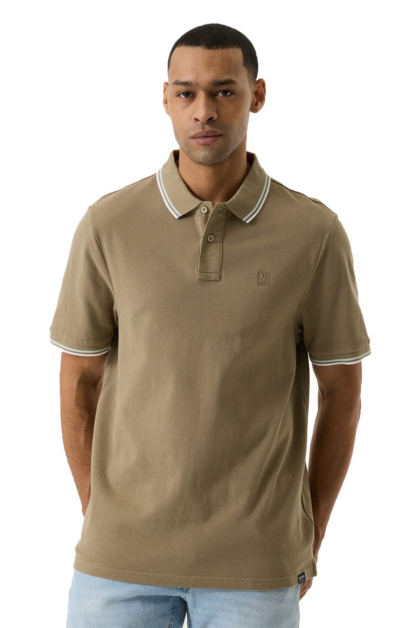 Garcia Poloshirt Garcia Herren Poloshirt - covered green (1-tlg)
