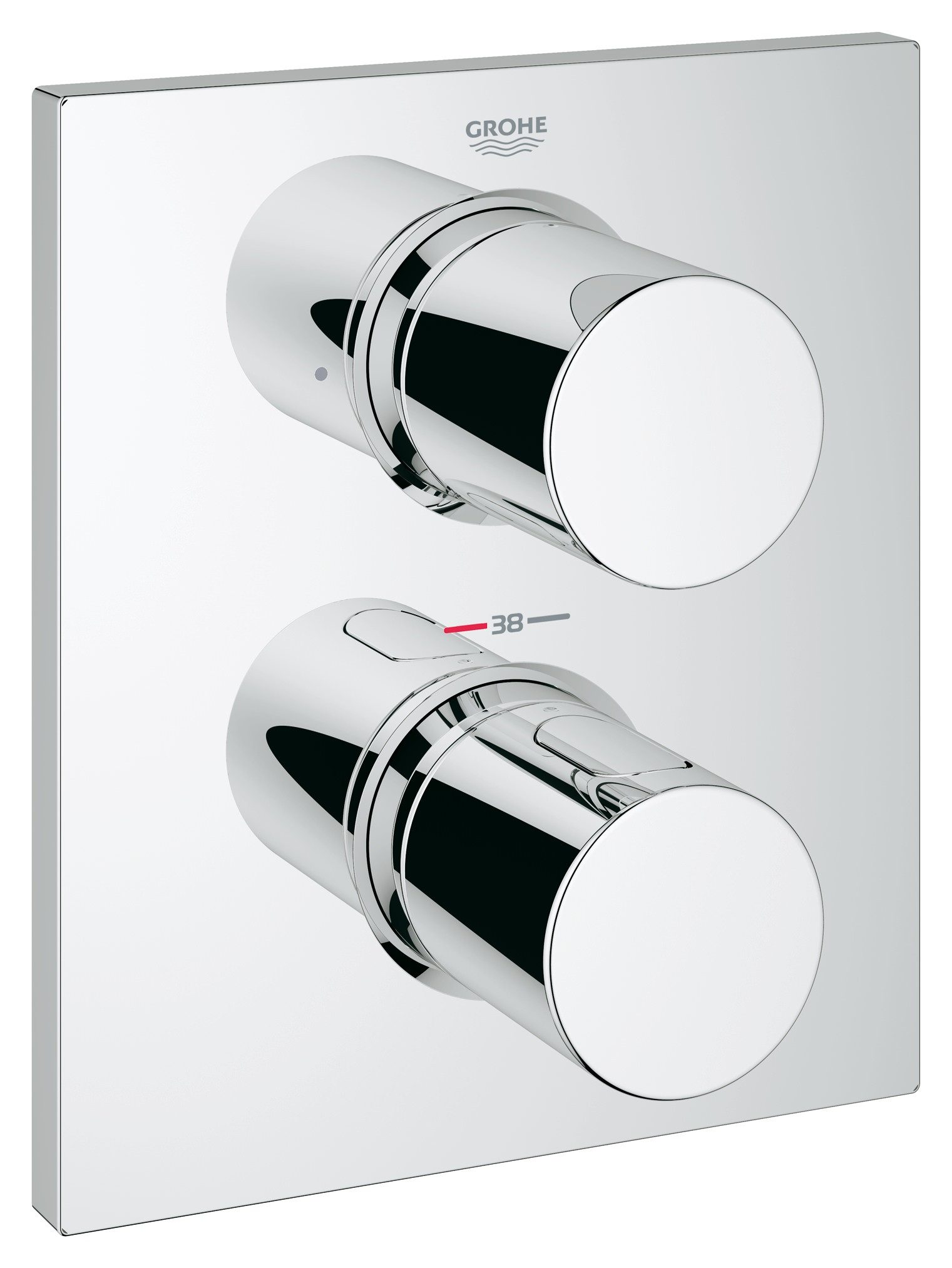 Grohe Unterputzarmatur Grohtherm F Thermostat mit integrierter 2 Wege Umstellung Unterputz - Chrom