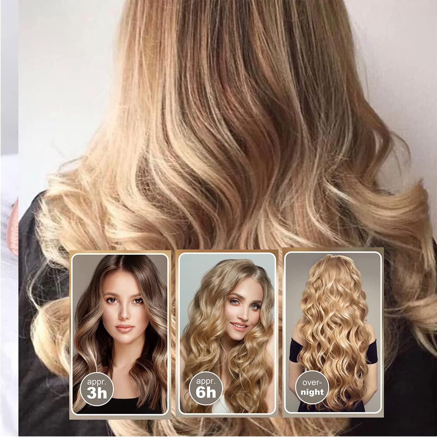 Haarnadel, Hitze,Lockenwickler Große Heatless Uber Locken Nacht, Locken Band Ohne mit Rutschfest Haiaveng Haarstyling-Set Curls Lockenwickler