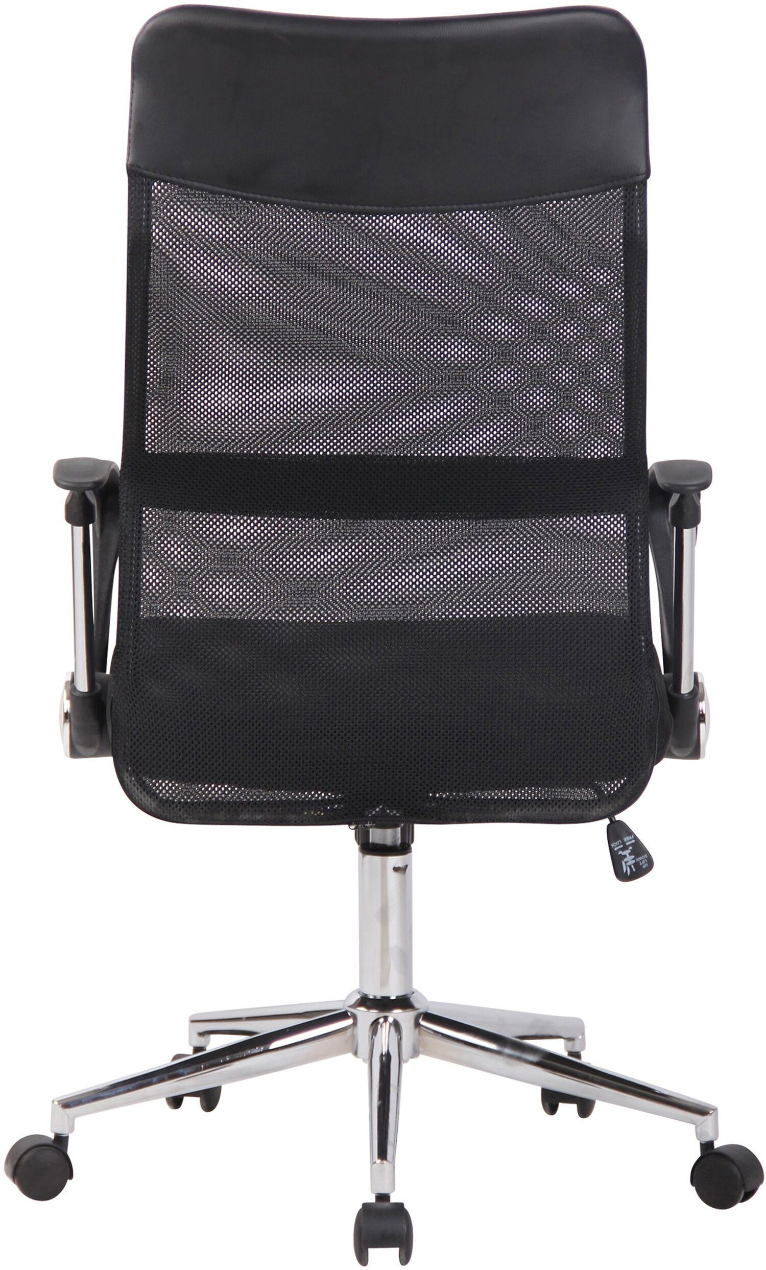TPFLiving Bürostuhl Cordoba schwarz Rückenlehne Bürostuhl chrom drehbar Sitz: Gestell: höhenverstellbar bequemer Drehstuhl, - - Chefsessel, Netzbezug Metall XXL), und mit 360° (Schreibtischstuhl