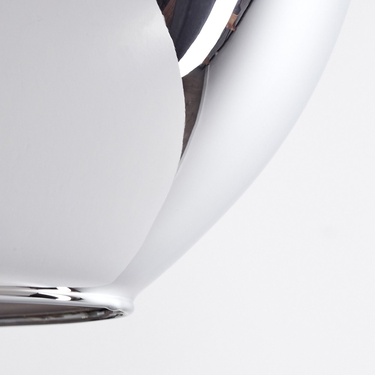E27 Schirmen Hängelampe Metall/Glas Glas, aus Hängeleuchte ohne in mit hofstein »Cesaro« Schwarz/Chromfarben, Leuchtmittel,