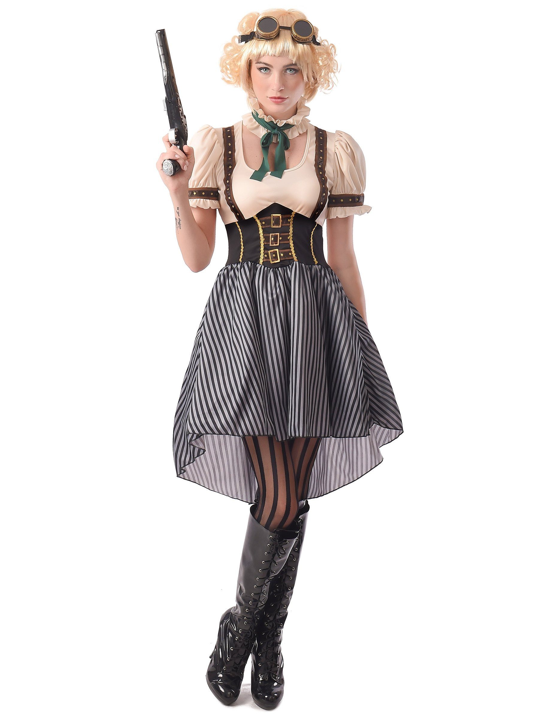 Kostüm Steampunk-Kostüm für Damen Steampunk-Sheriff Halloween-Kostüm