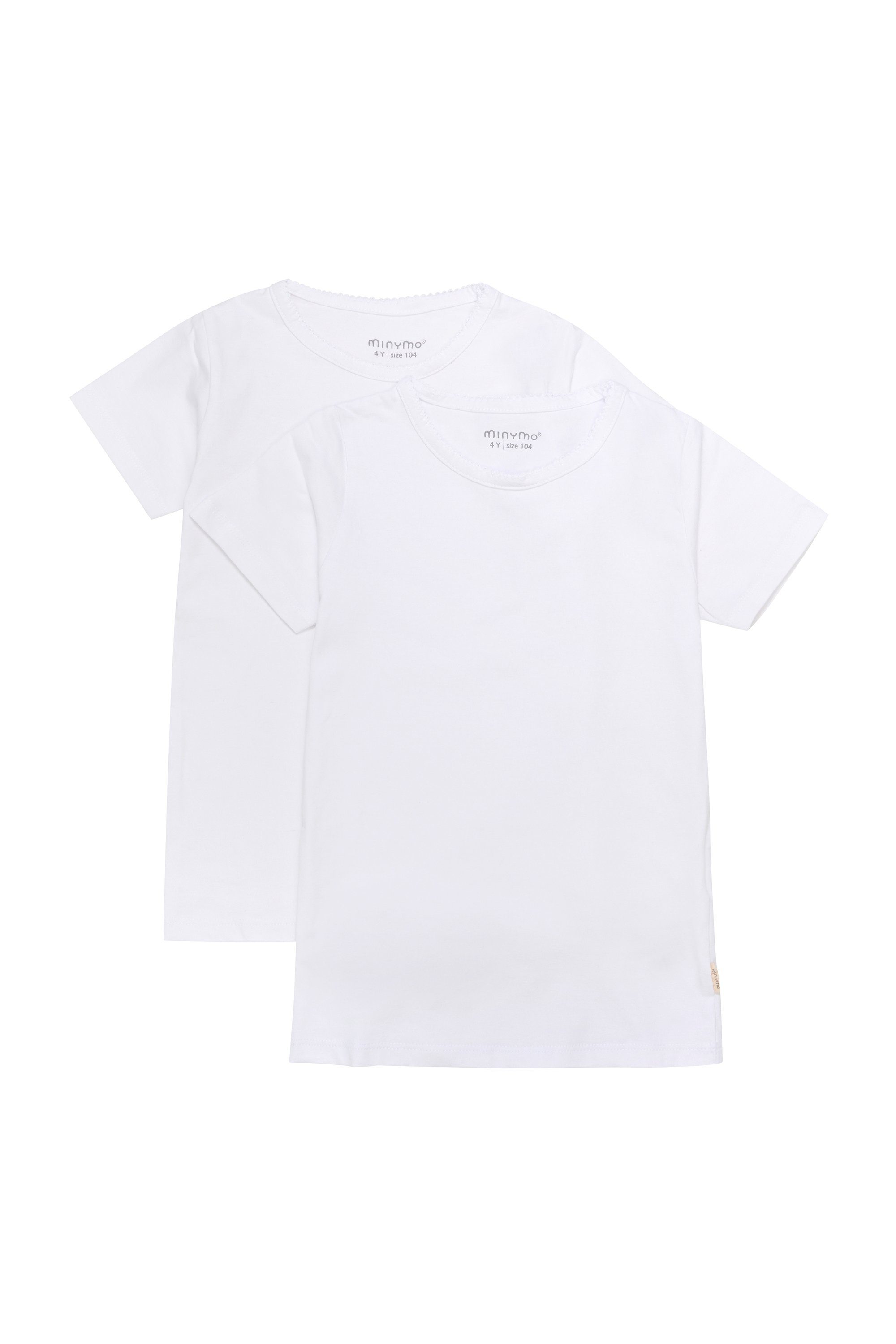 Minymo T-Shirt MINYMO - MIBasic 33 - T-shirt (2-pack) - 3933 2er-Pack Kurzarmshirt Basic und mit Print