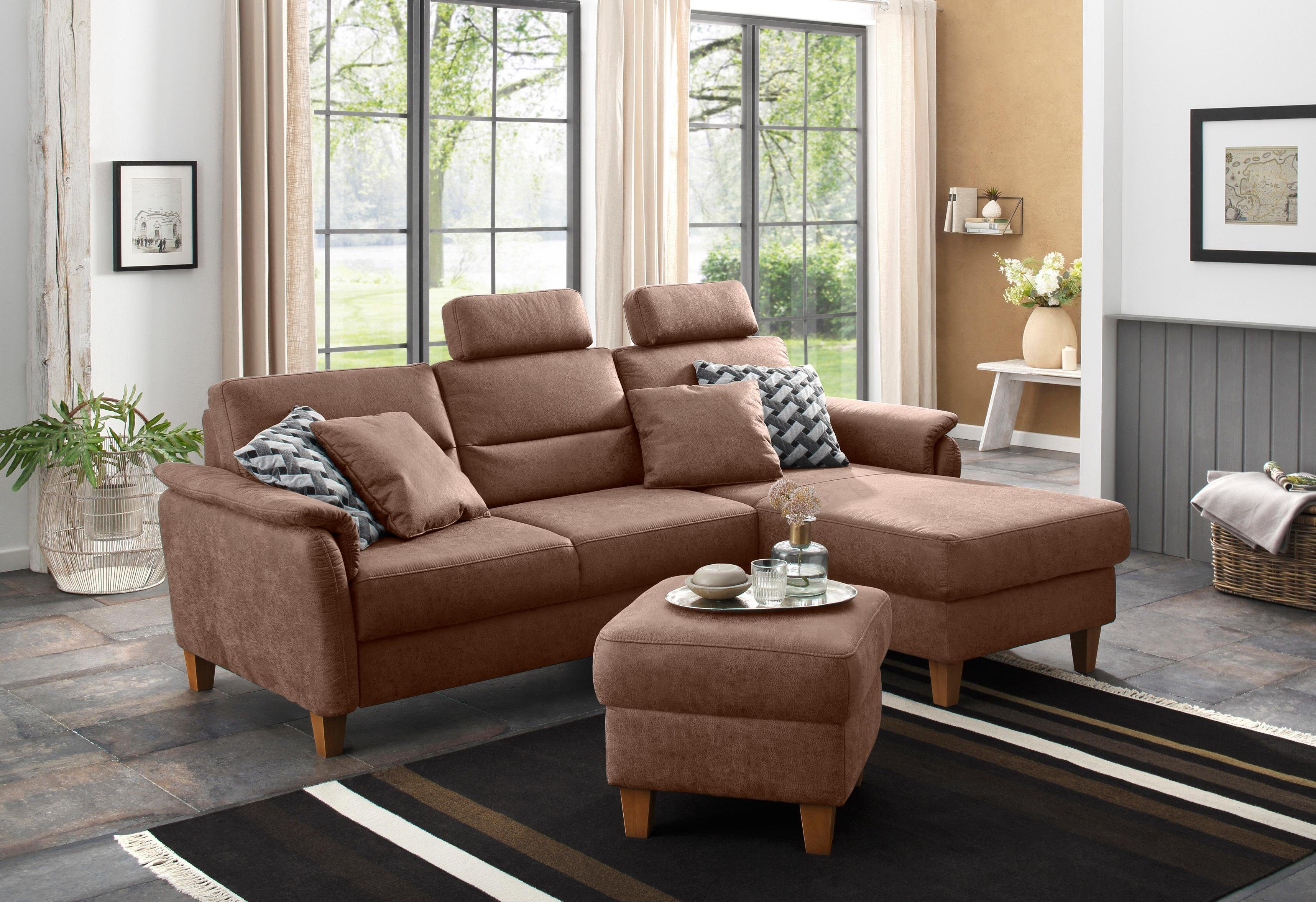 Home affaire Ecksofa Palmera L-Form, Federkern, günstig online kaufen