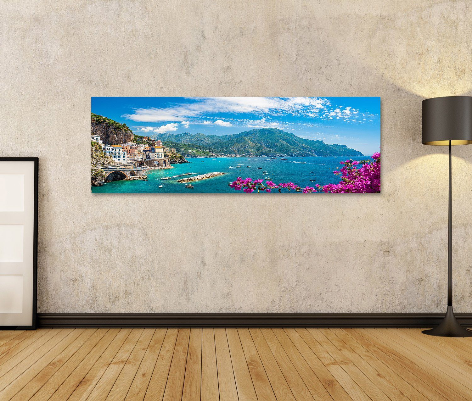 islandburner Leinwandbild Bild auf Leinwand Landschaft Amalfiküste Atrani S günstig online kaufen